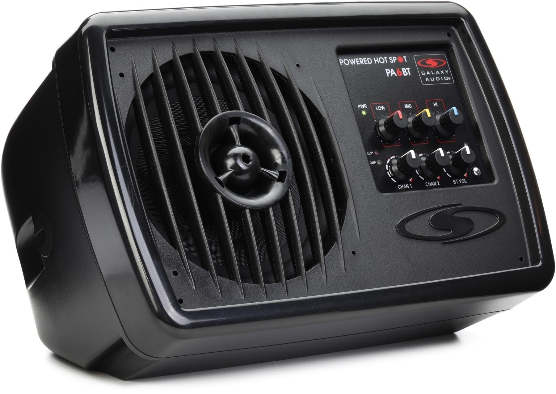 Galaxy Audio PA6BT 6" 170 Watt 2-Way Powered Hot Spot Monitor Speaker With Bluetooth,Black