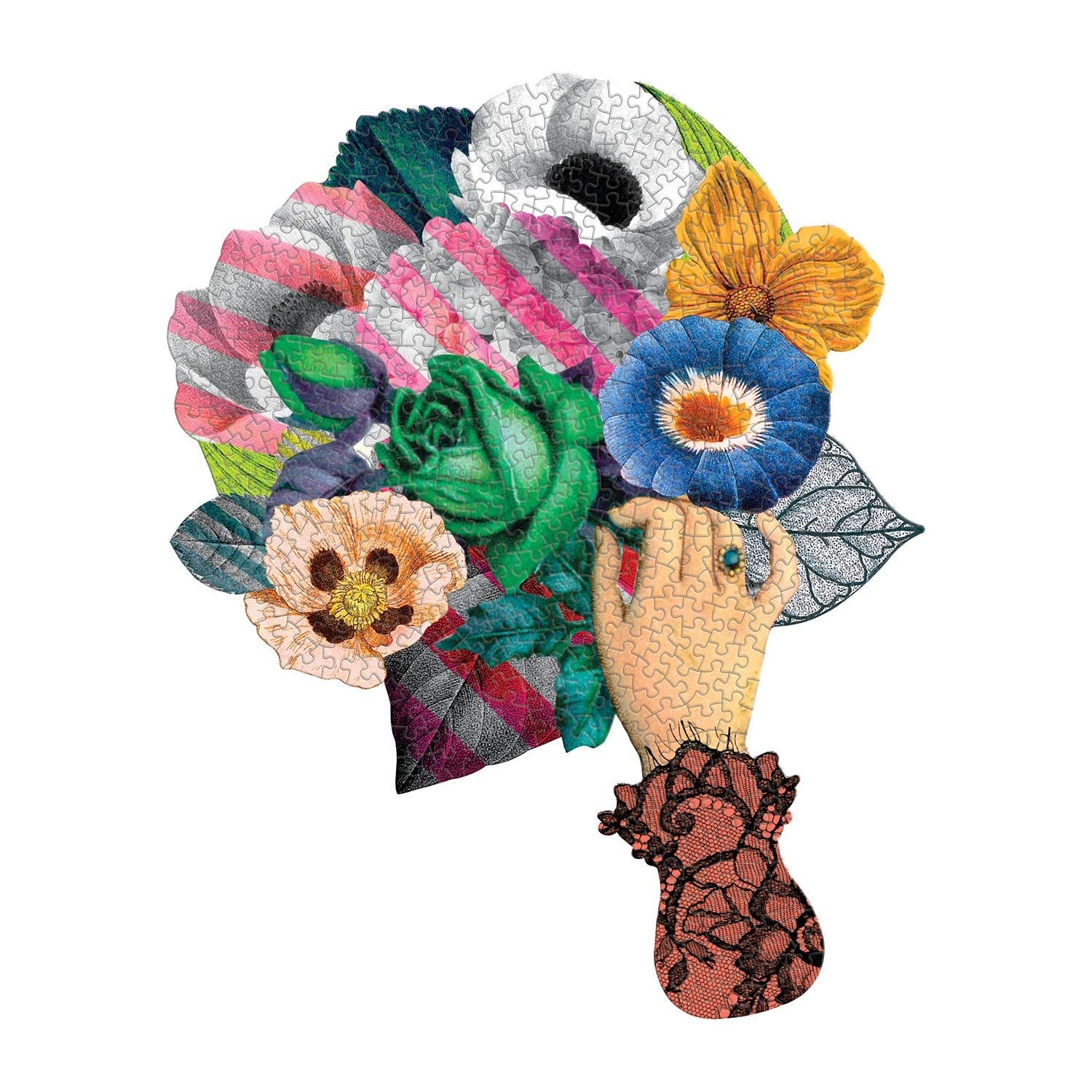 Galison Christian Lacroix Heritage Collection Frivolités Set of 2 Shaped Jigsaw Puzzle Set, Model:0735364087