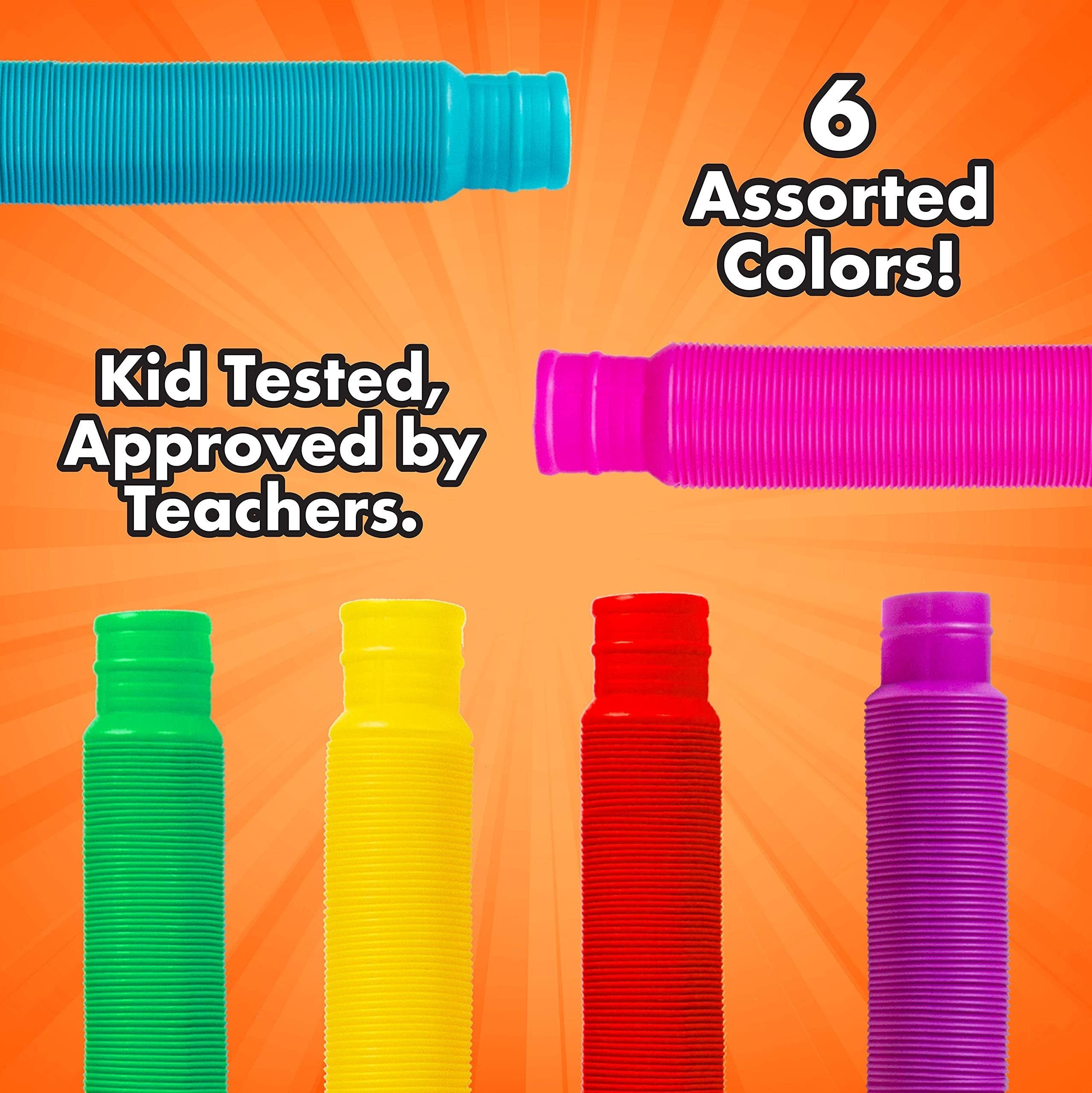 Be Amazing Toys Sense & Grow Sensory Pop Tubes 6-Pack