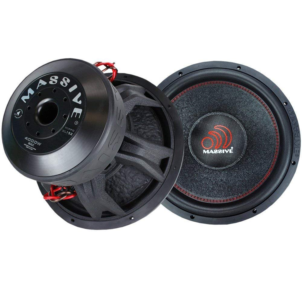 Massive 15" 4000 Watt Subwoofer Dual 2 Ohm Voice Coil Mega HIPPOXL152