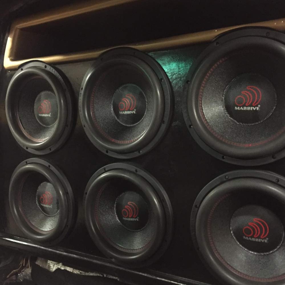 Massive Audio GTX104H - 10" 800 Watts RMS / 1600w MAX Dual 4 Ohm Subwoofer for Controlled deep bass