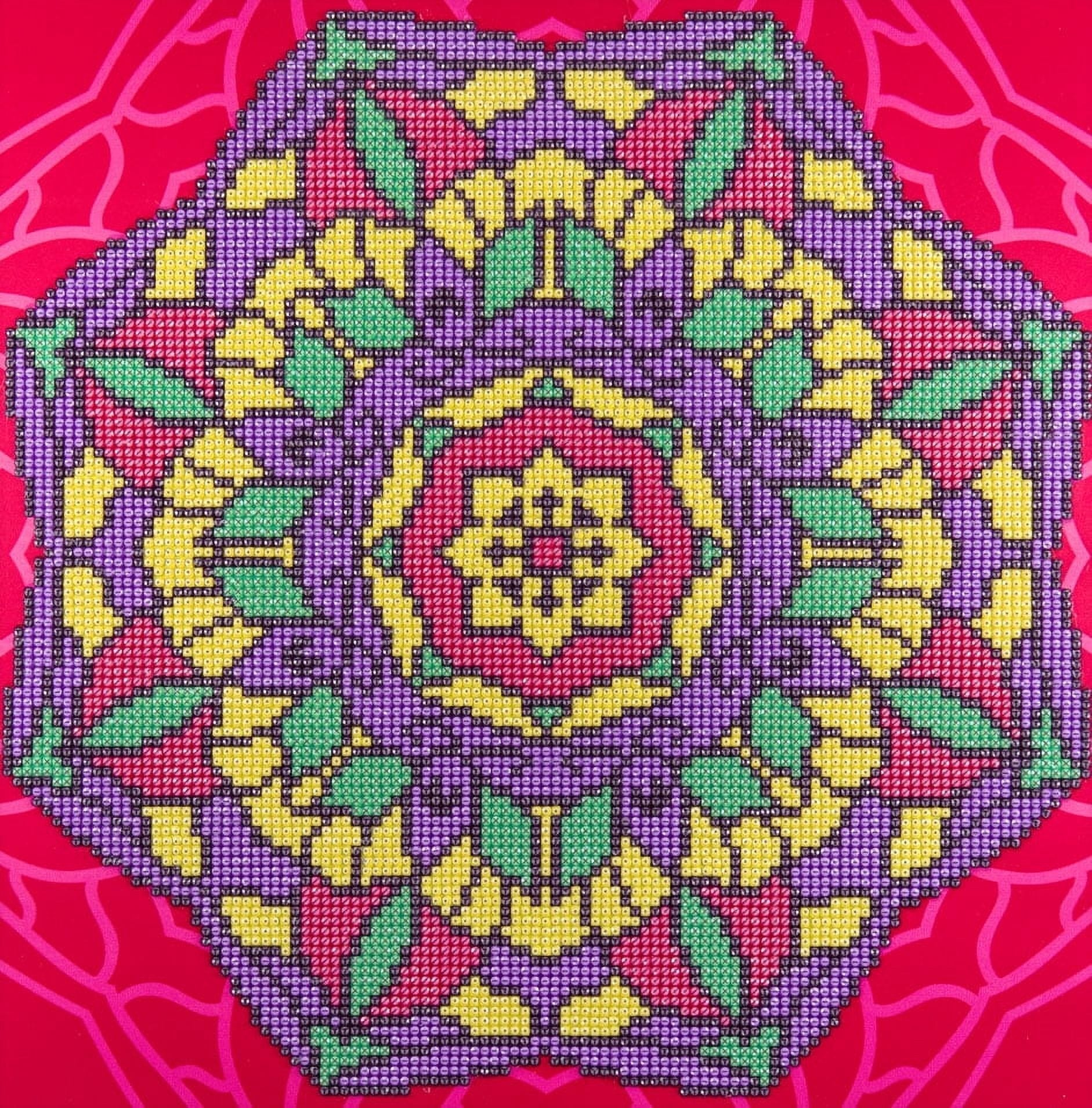 DIAMOND ART BY LEISURE ARTS Diamond Painting Kits For Adults 12"x12" Intermediate Mandala, Full Drill, Diamond Art Kits, Dimond Art, Diamond Art for Adults, Diamond Art Kit