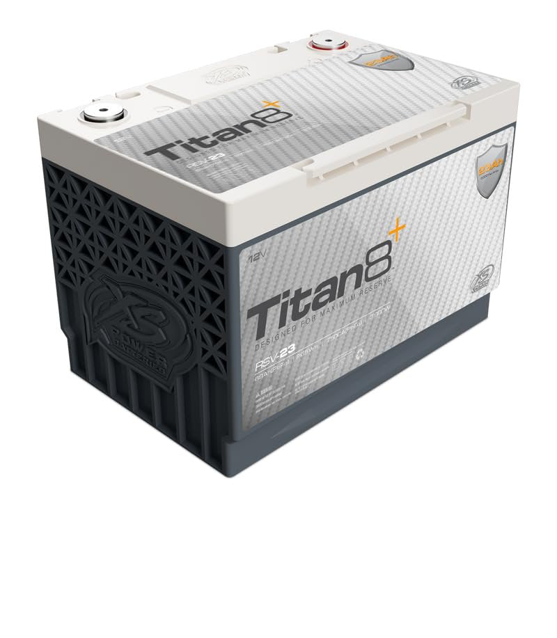 XS Power RSV-23 5000 Amp Lithium Battery with M6 Terminal Hardware - 12 Volt 23Ah 750CA Deep Cycle LTO Powersports Powercell for Audio Stereo, LED Lighting - 10 lbs, Maintenance Free, Sealed Design