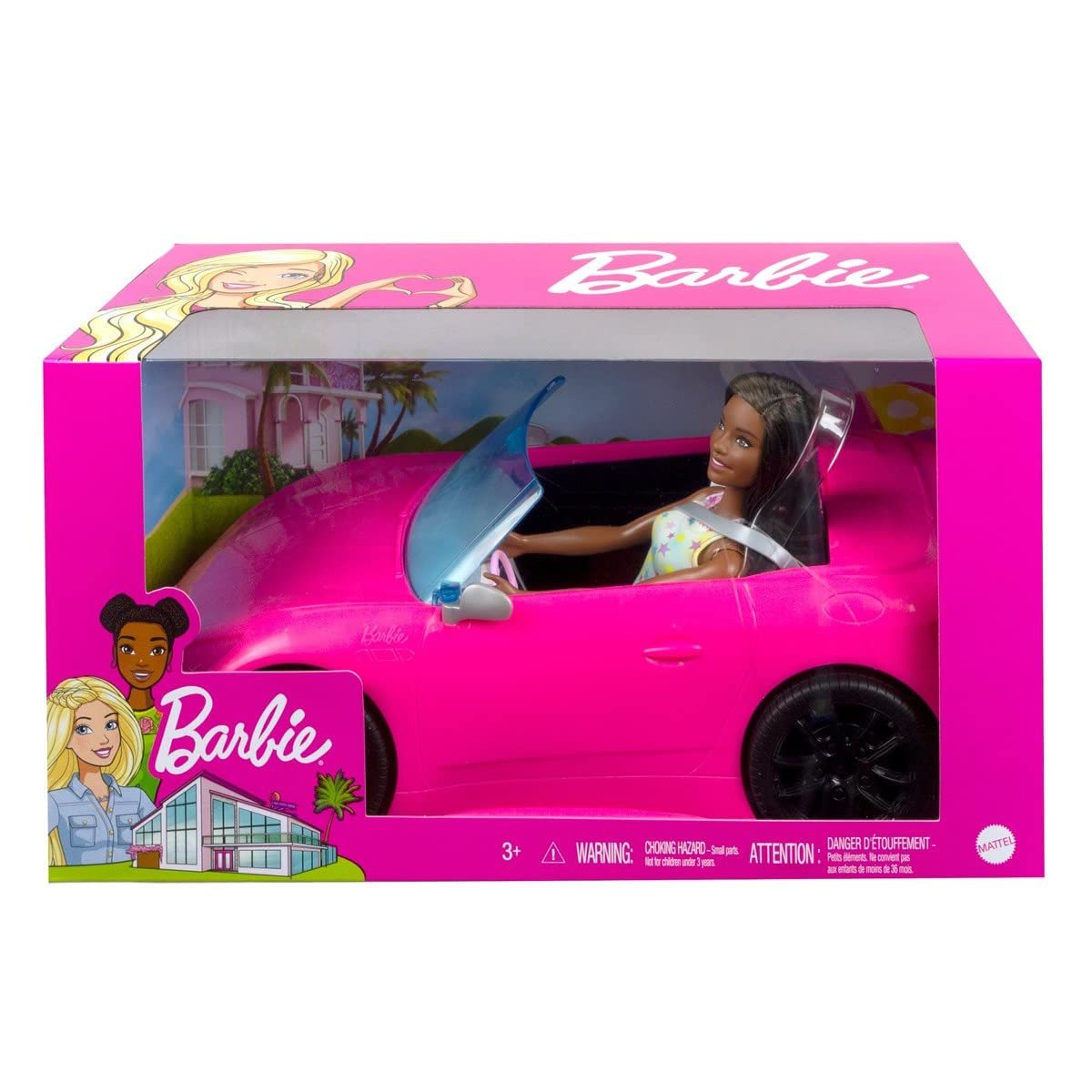 Barbie - Convertible Car and Brunette Doll