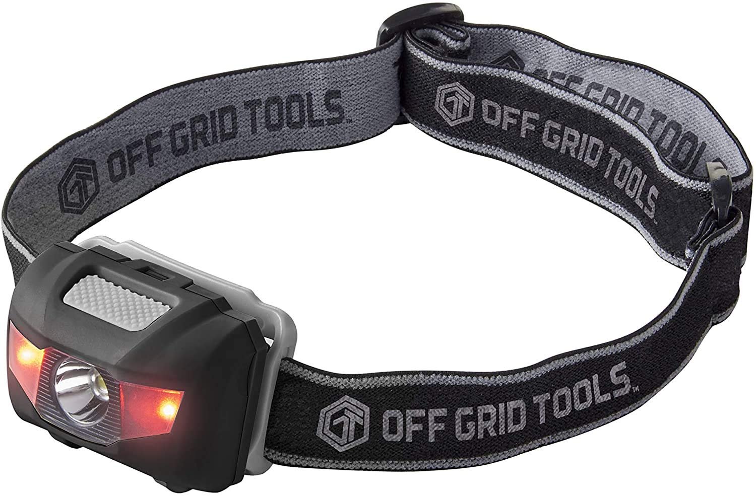 Off Grid Tools Survival LED Headlamp – One Size, Bright LED Technology, 4 Light Modes, Light & Compact Headlight, Adjustable Head Strap, Batteries Included