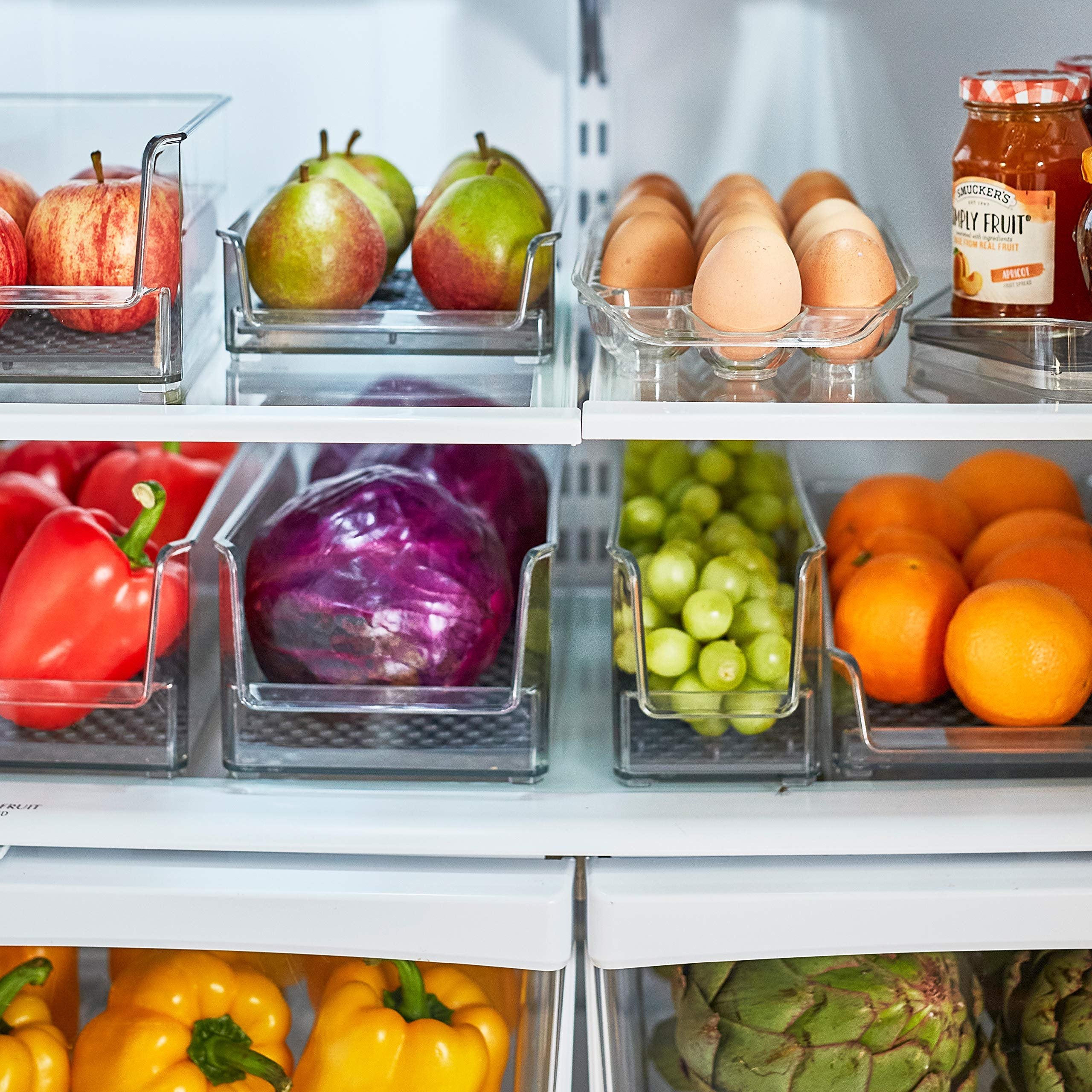 Spectrum Diversified Hexa in-Fridge Organizer Small Refrigerator Bin for Storage and Organization of Fruit Vegetables Produce and More, 8.5 x 4 x 2.25