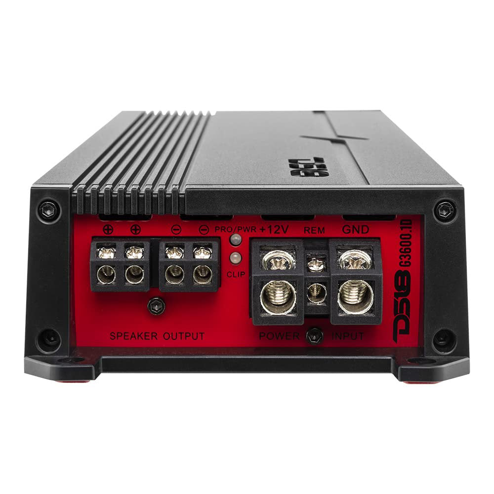 DS18 G3600.1D Car Audio Amplifier 1-Channel Class D Monoblock 3600 Watts - Remote BASS Knob Included - Compact Design Easy Installation - Extremely Powerful Amp for Vehicle Sound Systems…