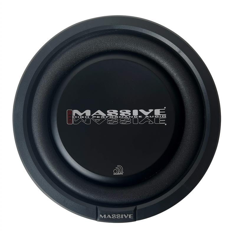Massive Audio GTS8 | 8 200 Watts RMS / 400w MAX Dual 4 Ohm Shallow Mount Slim Car Subwoofer