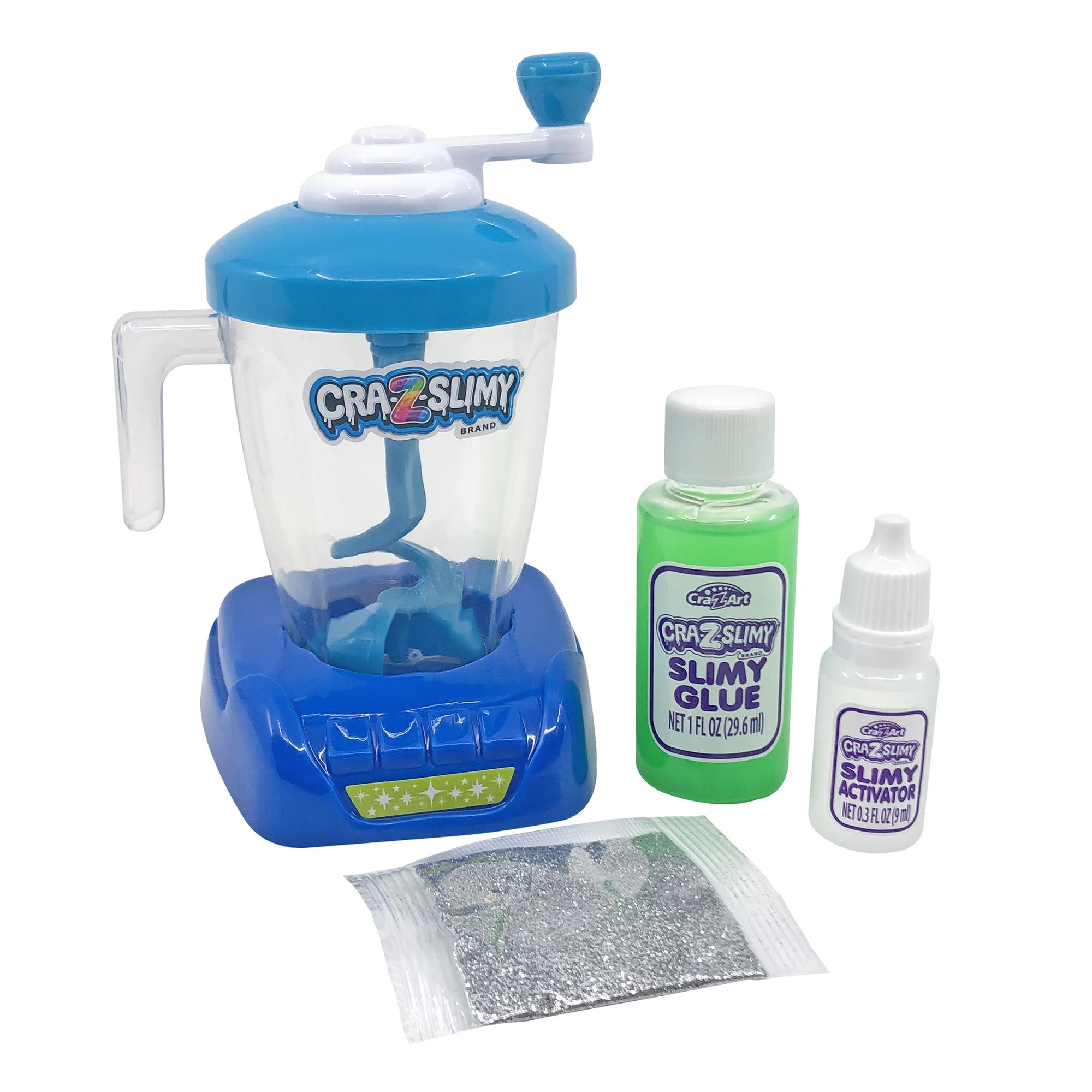Craz-Slimy Crazy Blendz DIY Slime Making Mixer - Assorted Colors - Kids DIY Slime Craft Kit, Easter Basket Stuffer, 5" x 3.25"