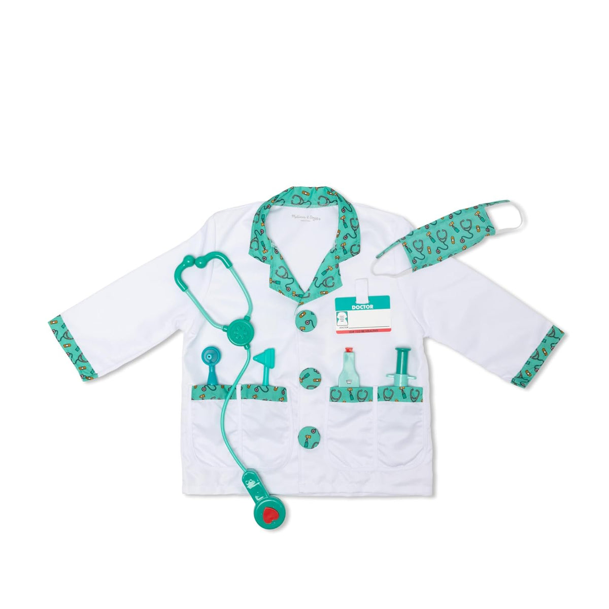 Melissa & Doug Doctor Role Play Costume Dress-Up Set (7 pcs)