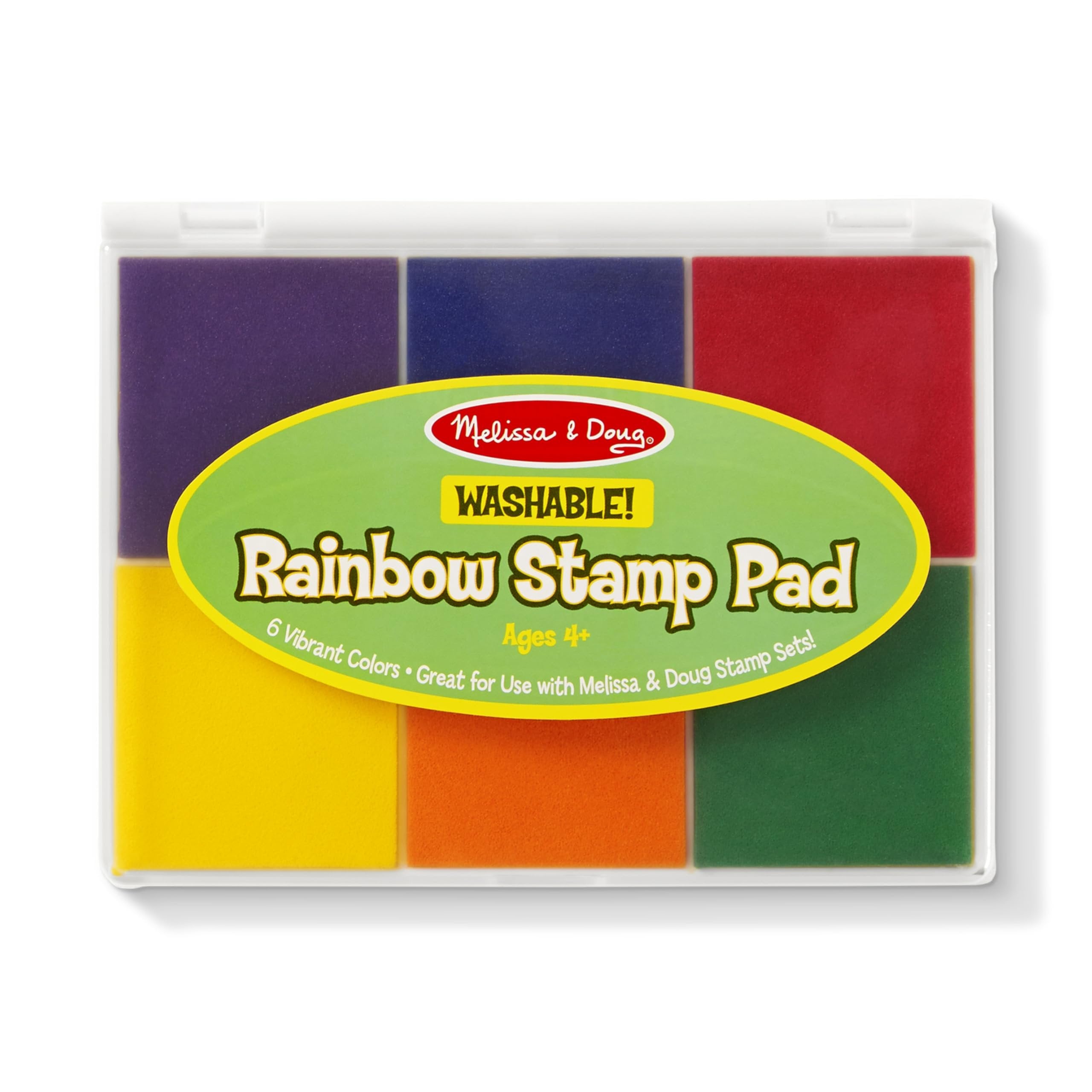 Melissa & Doug Rainbow Stamp Pad - 6 Washable Inks