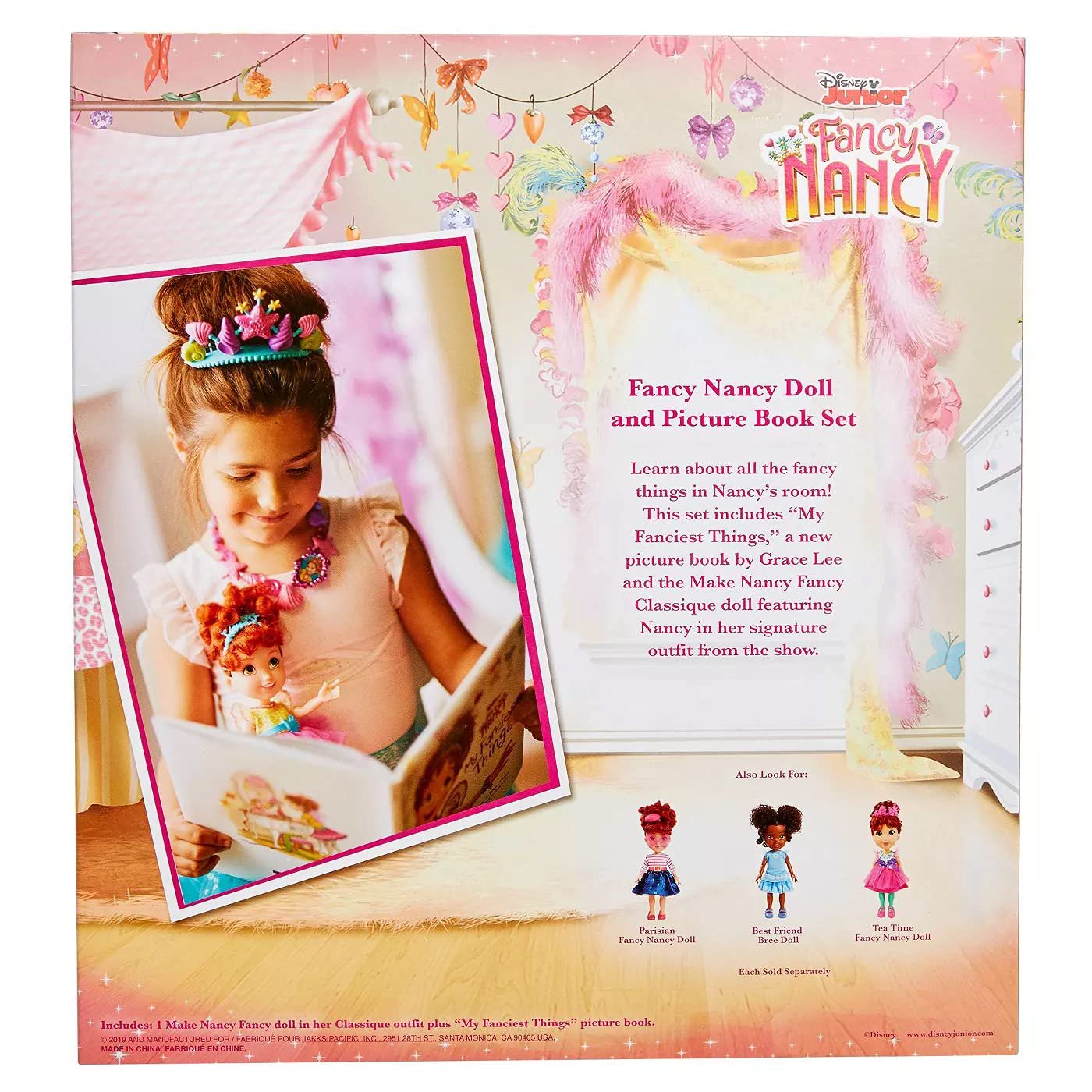 Jakks Disney Fancy Nancy Doll and Book Set Featuring "My Fanciest Things" - Learn About All The Fancy Things in Nancy's Room - Fancy Nancy Doll Dressed In Her Signature Outfit From the Show