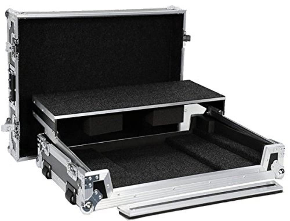 DEEJAY LED Numark NS7III Digital Controller Fly Drive Case w/Wheels & Laptop Shelf - TBHNS7IIILTWHHEL