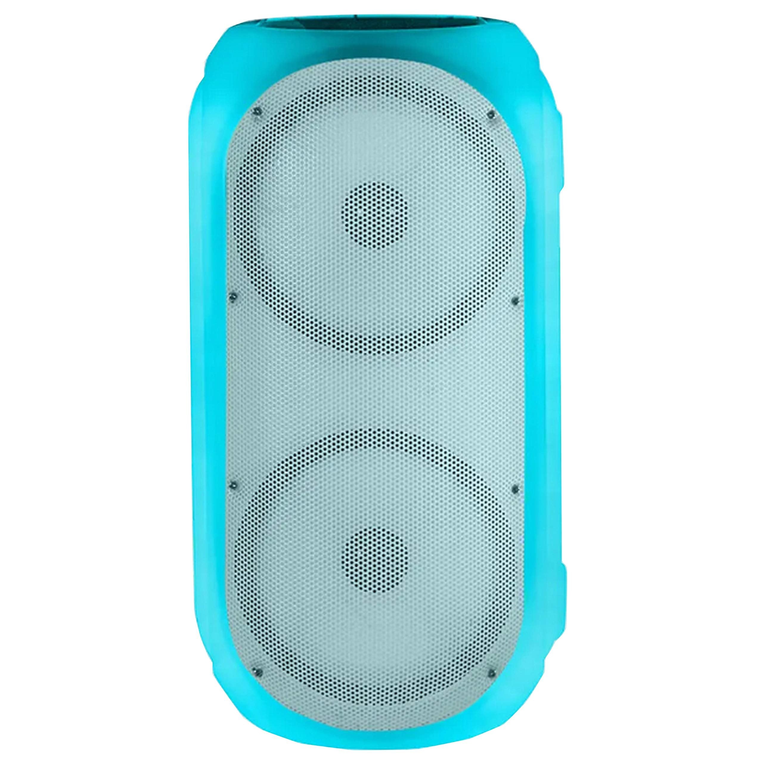 Gemini Sound GC-206BTB Bluetooth Portable LED Light Wireless Battery Powered 500 Watts Party Speakers, USB, SD Card, Mic and Guitar Input with Carry Strap and Remote Control