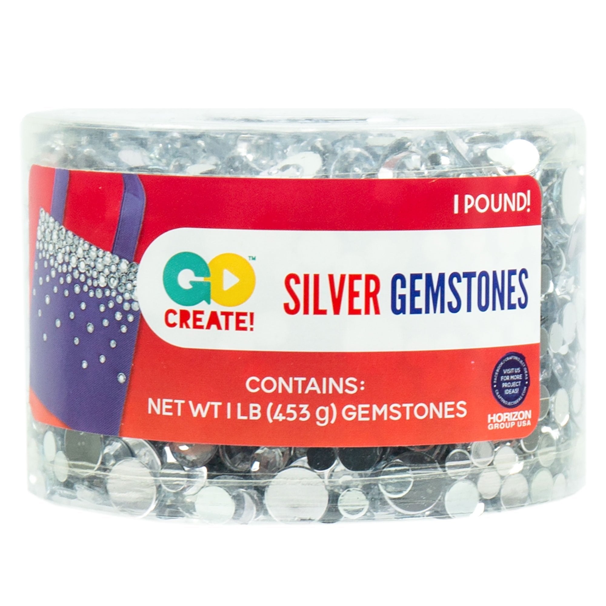 Horizon Group USA Acrylic Silver Jewels Tub, 1 lb., 1 Each