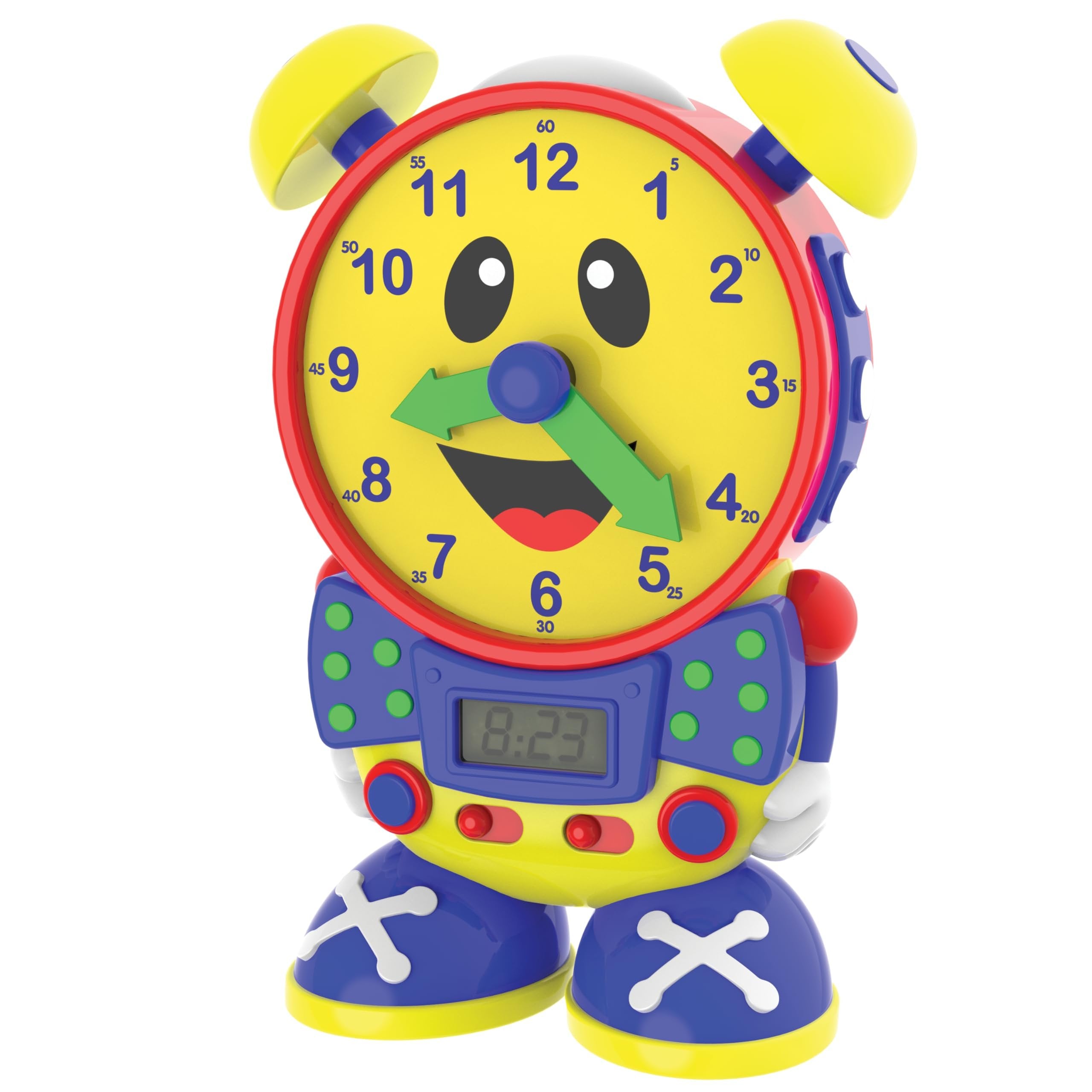 The Learning Journey Telly The Teaching Time Clock, Electronic Analog & Digital Time Telling Aid with Two Quiz Modes & Night Light,Multi
