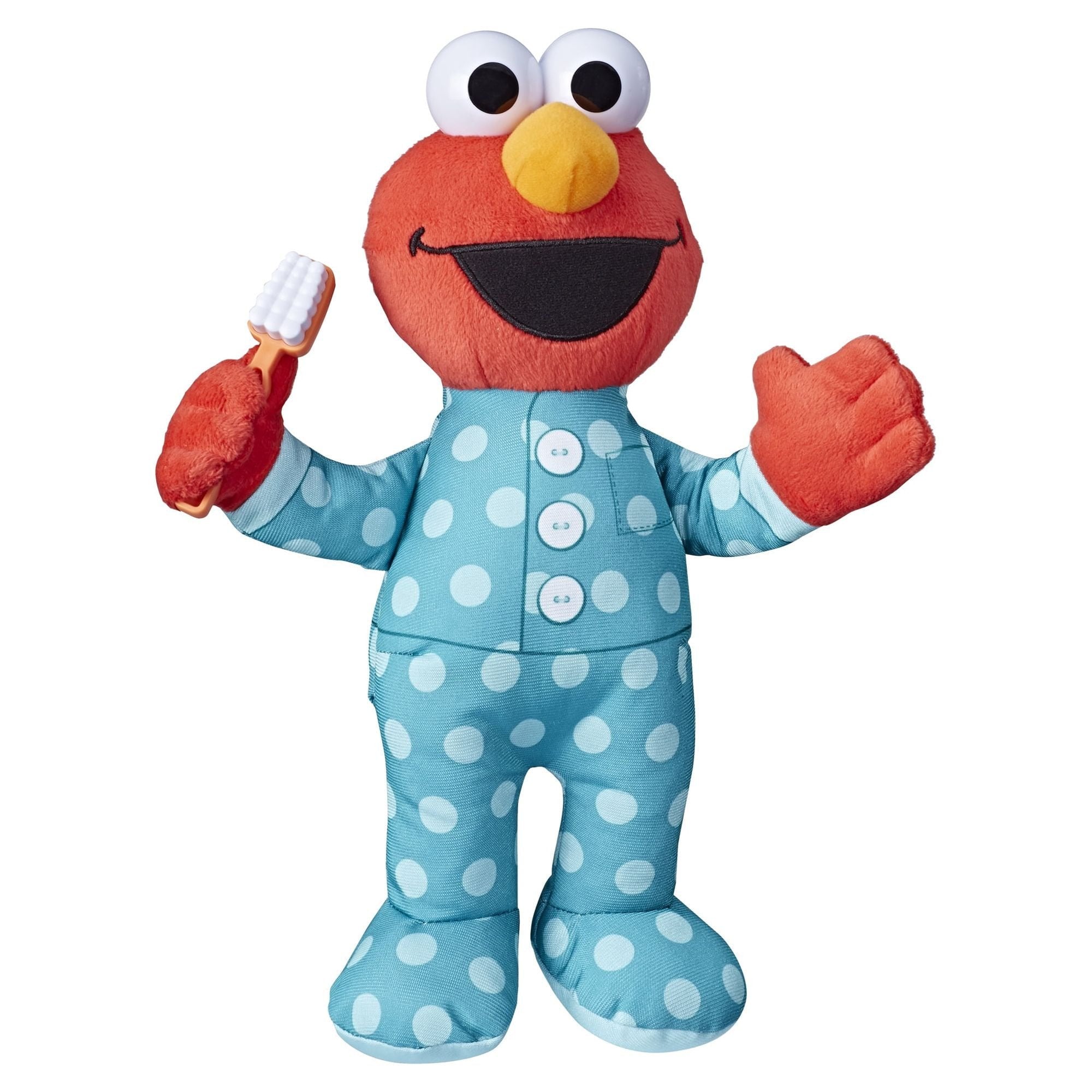 Sesame Street Brushy Brush Elmo 12-inch Plush, Sings the Brushy Brush Song