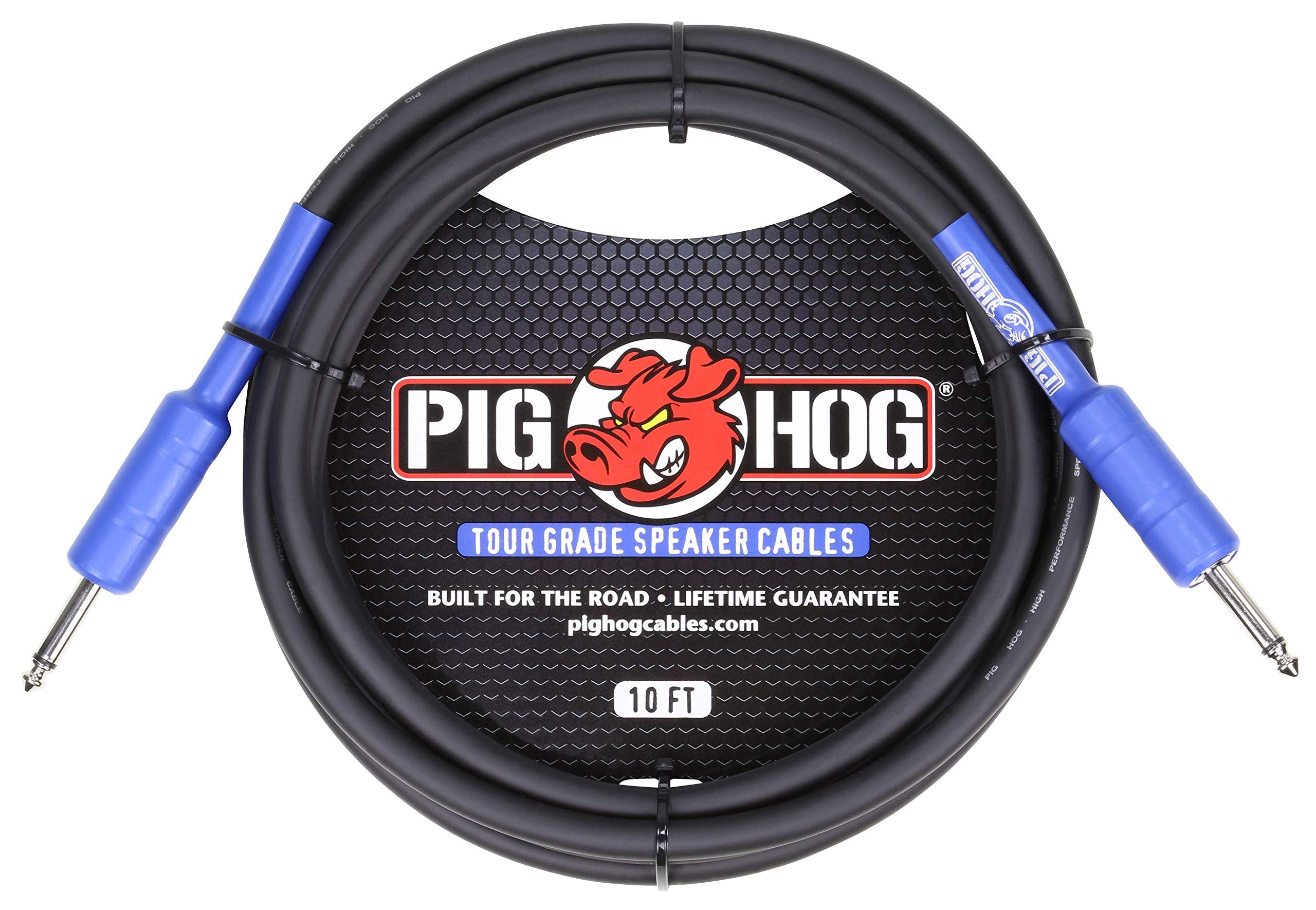 Pig Hog PHSC10 High Performance 14 Gauge 9.2mm 1/4" Speaker Cable, 10 Feet