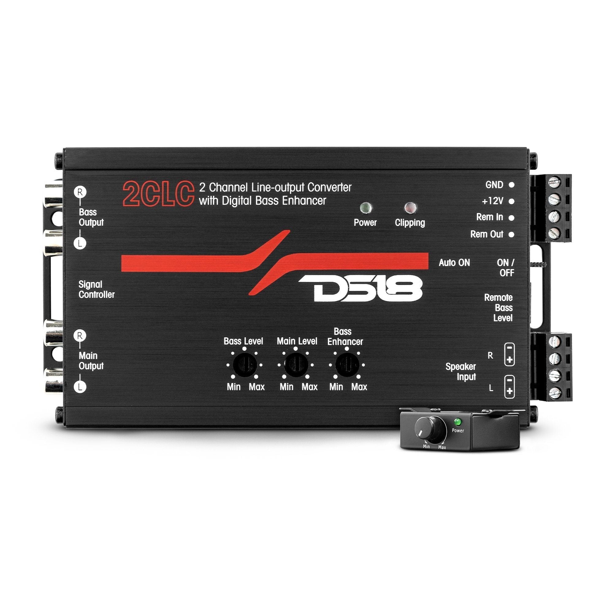 DS18 2 Channel Line Output Hi/Lo Converter Digital Bass Enhancer Car Audio 2CLC