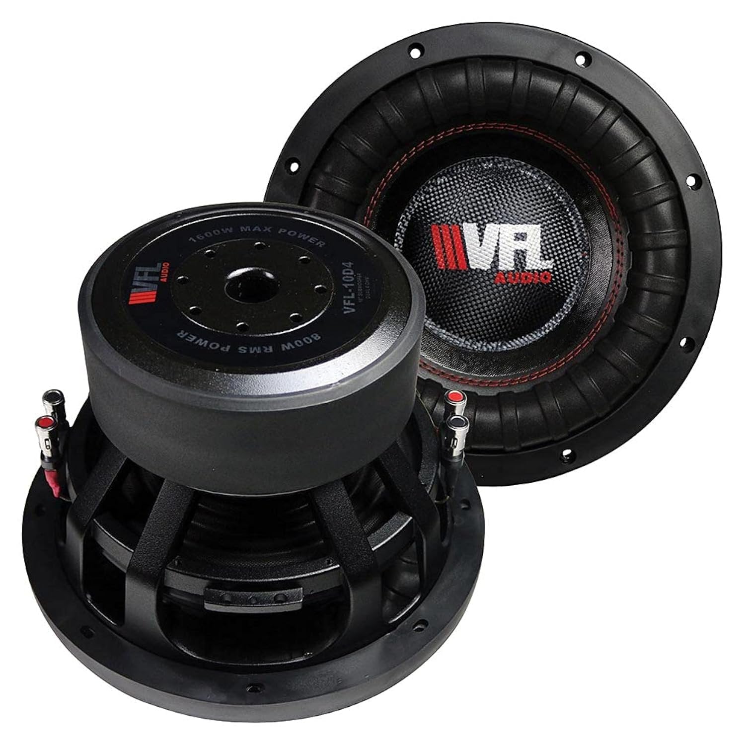 American Bass VFL-COMP10-D4 10 inch Subwoofer 800 Watt Max 400 Wrms Dual 4 Ohm VFL Series Pro Car Audio Bass Speaker with High-Temperature Voice Coil & Heavy Duty Magnet (Single)
