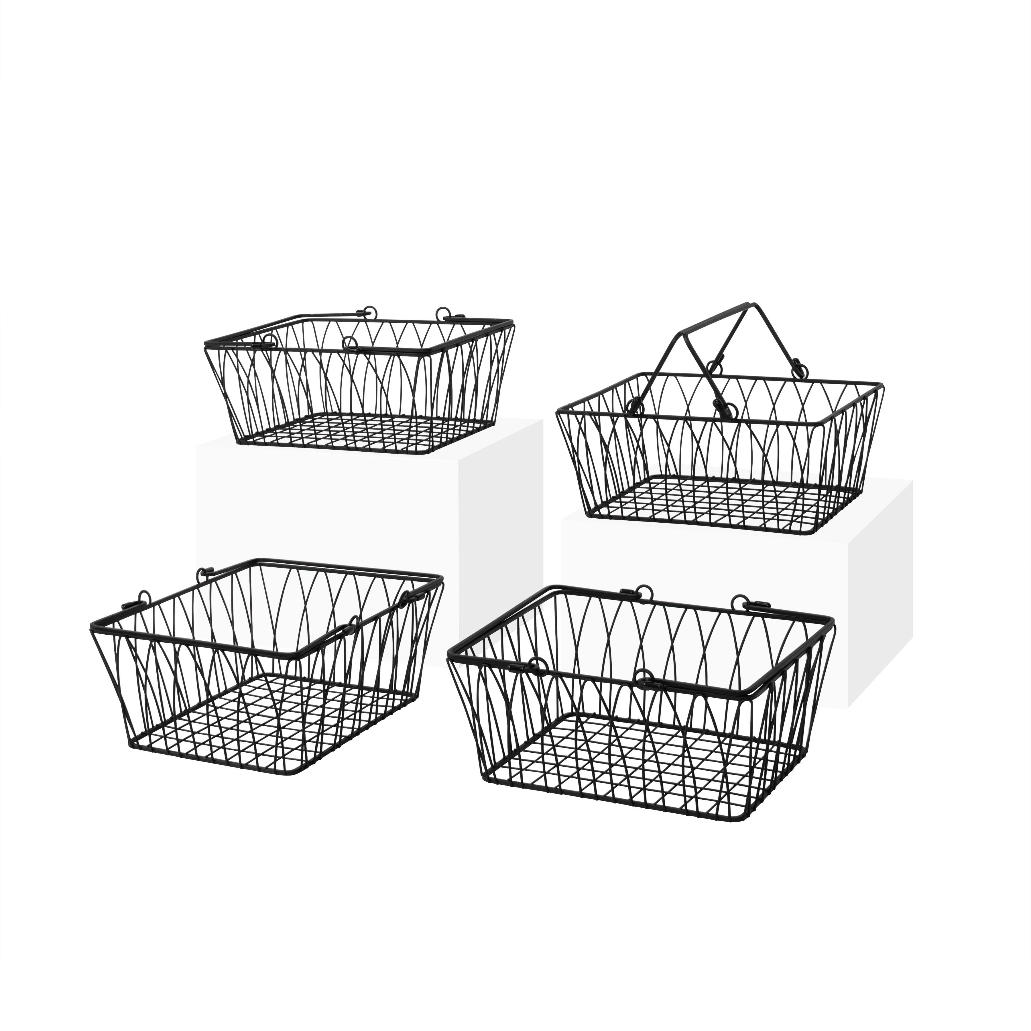 Spectrum Diversified Twist Medium Basket Pack of 4, Black
