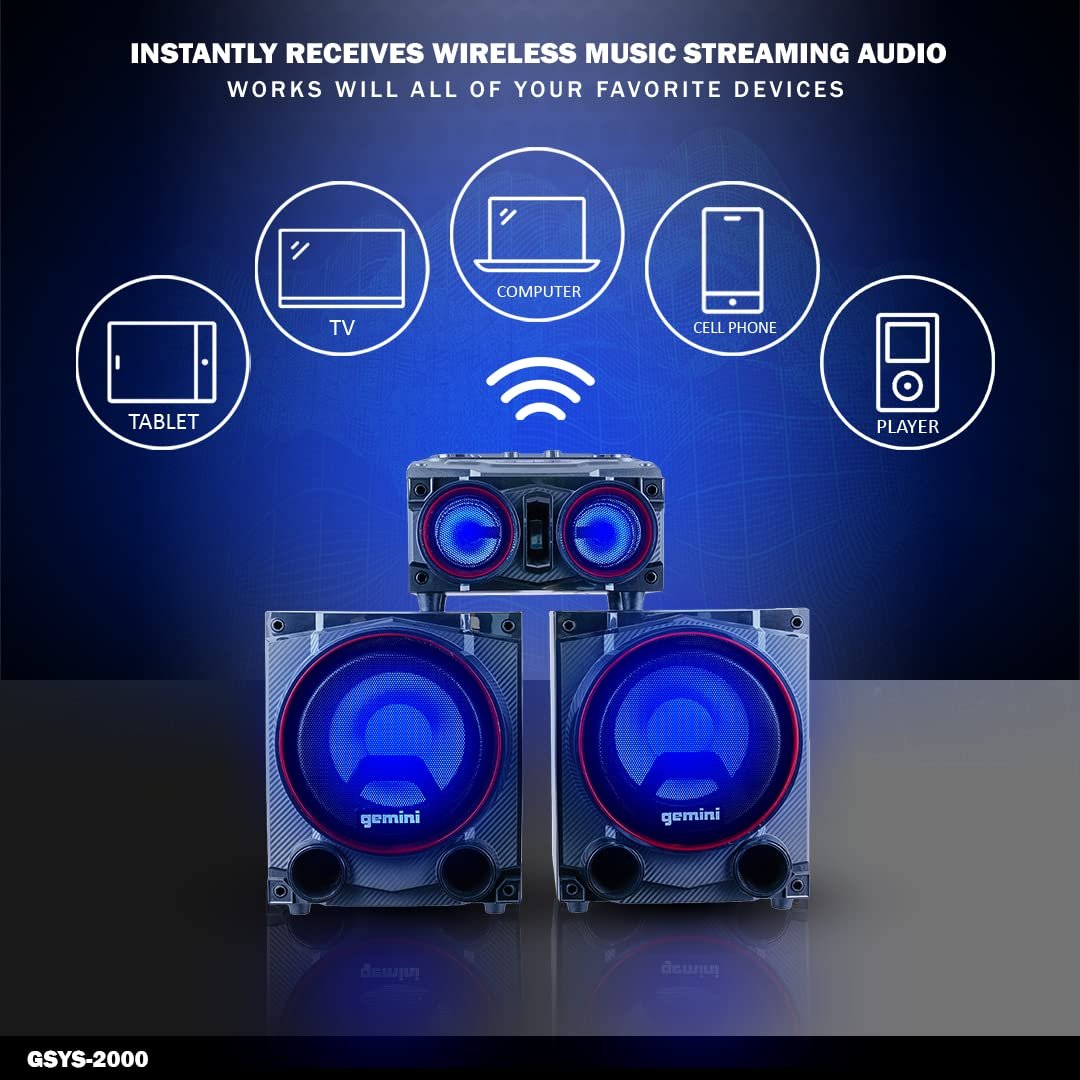 Gemini GSYS2000 Gemini Home Party SYS with 2X8 WOOFER