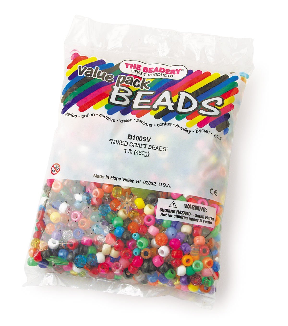 The Beadery 1-Pound Bag of Mixed Craft Beads