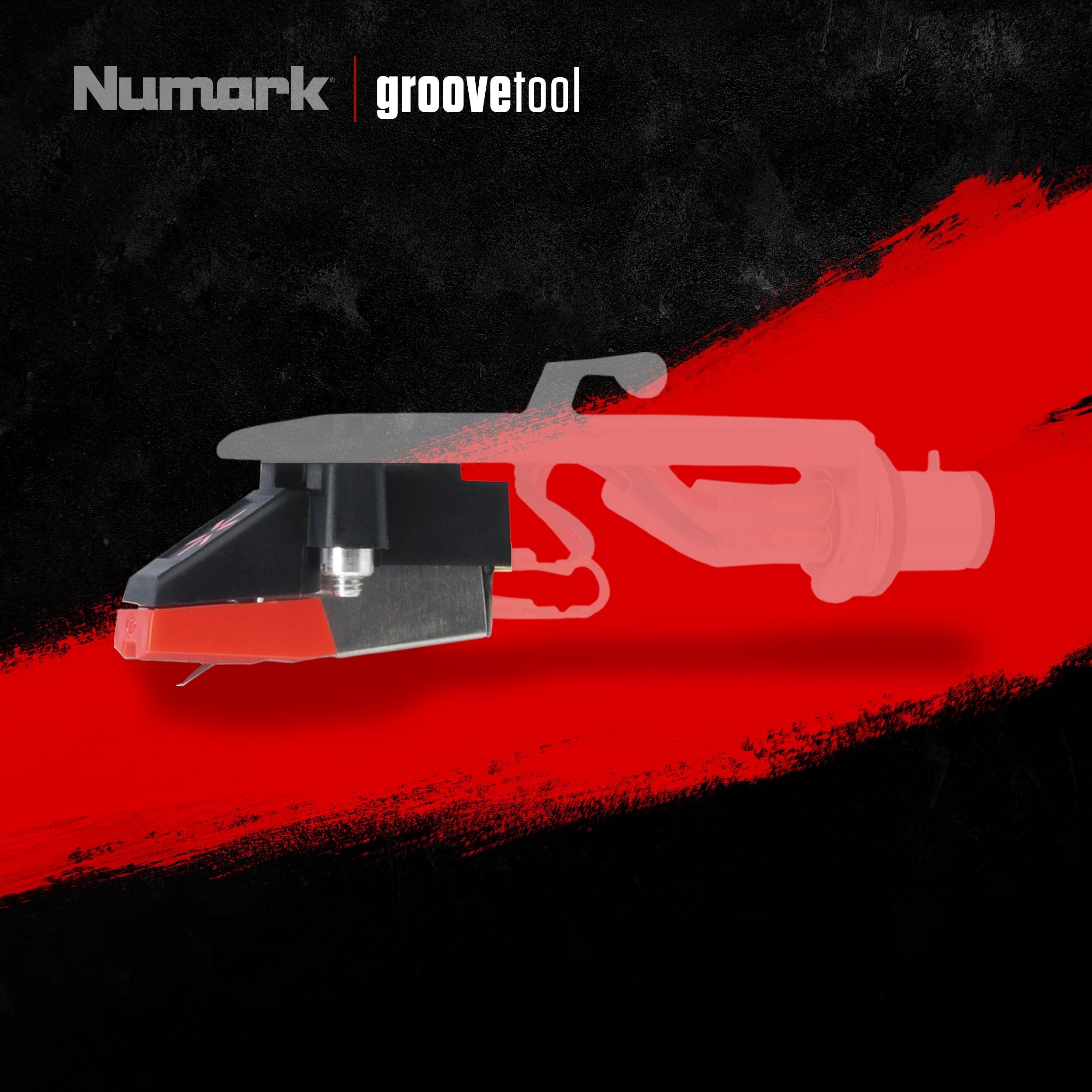 Numark Groove Tool | Adjustable Cartridge & Replaceable Diamond Tipped Stylus, For Connection to Traditional Headshell Mounts