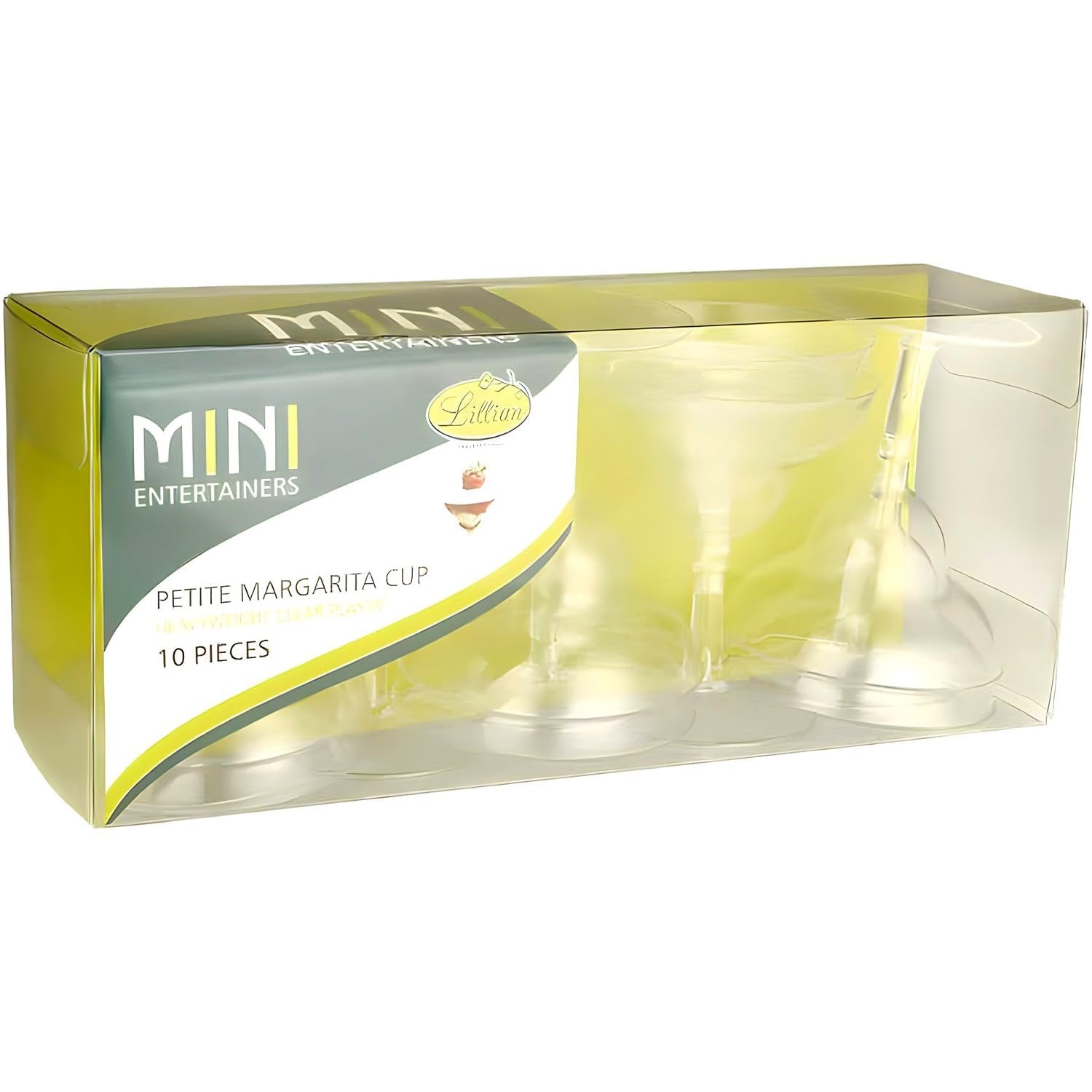 Lillian Tablesettings Mini Entertainers 10 Count Petite Margarita Cup, 2 oz, Clear