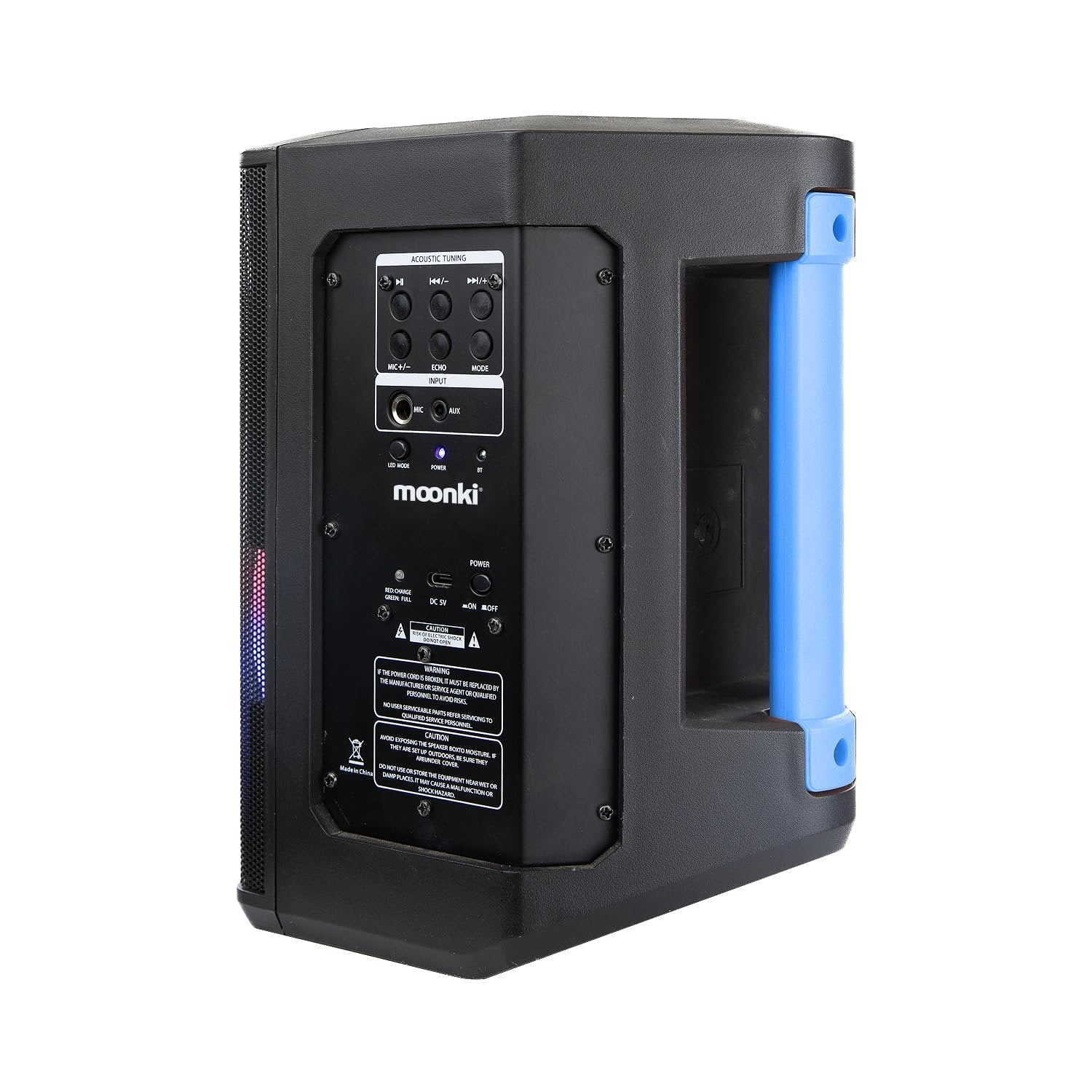 Moonki Sound Malibu - Portable Bluetooth Speaker for Party (Light Blue)