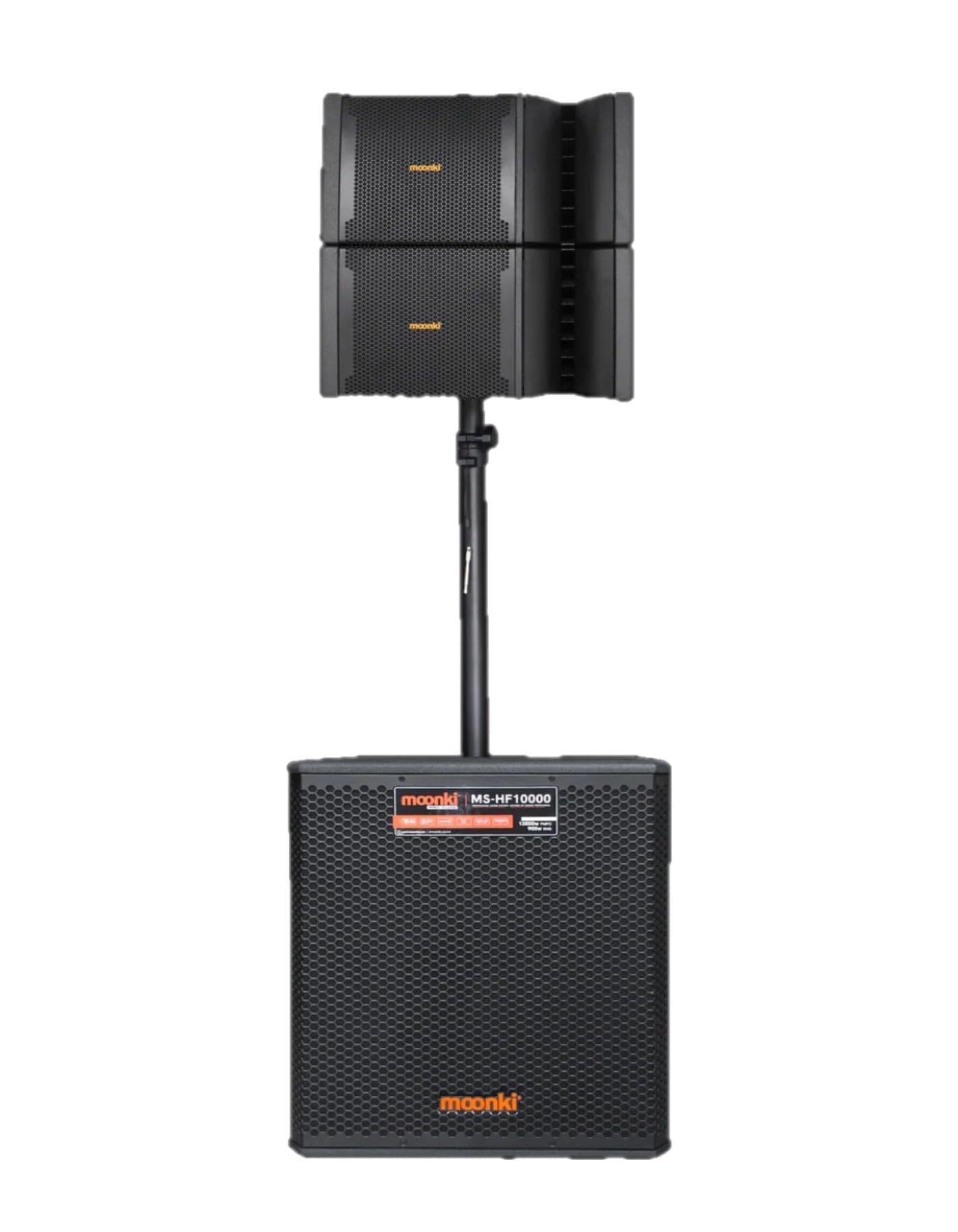 Moonki Sound MS-HF10000 15-inch Woofer DJ Linearray Pro Audio Active Speaker Sound System Class D Amplifier with Digital Sound Processor