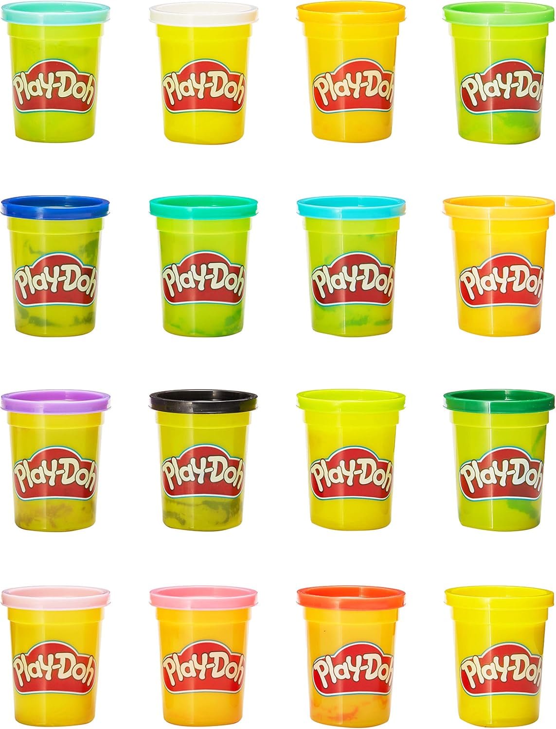 Play Doh Megametro 16 Assorted Colors Non-Toxic Pack in 4oz Tins