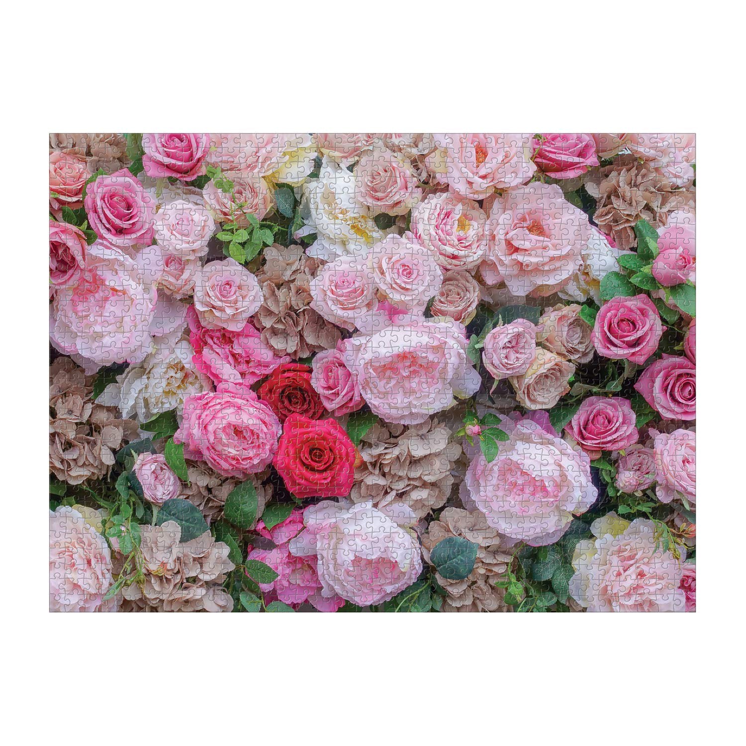 English Roses 1000 Piece Puzzle from Galison - Beautiful Photographic Jigsaw Puzzle from James Ogilvy Featuring Roses and Hydrangeas, Challenging & Fun Puzzle for Adults, 27" x 20", Unique Gift Idea