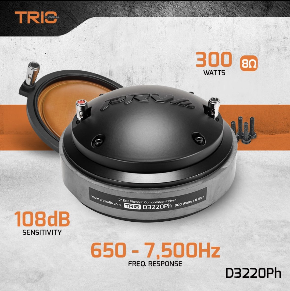 PRV D3220PH Pro Audio Phenolic Compression Driver