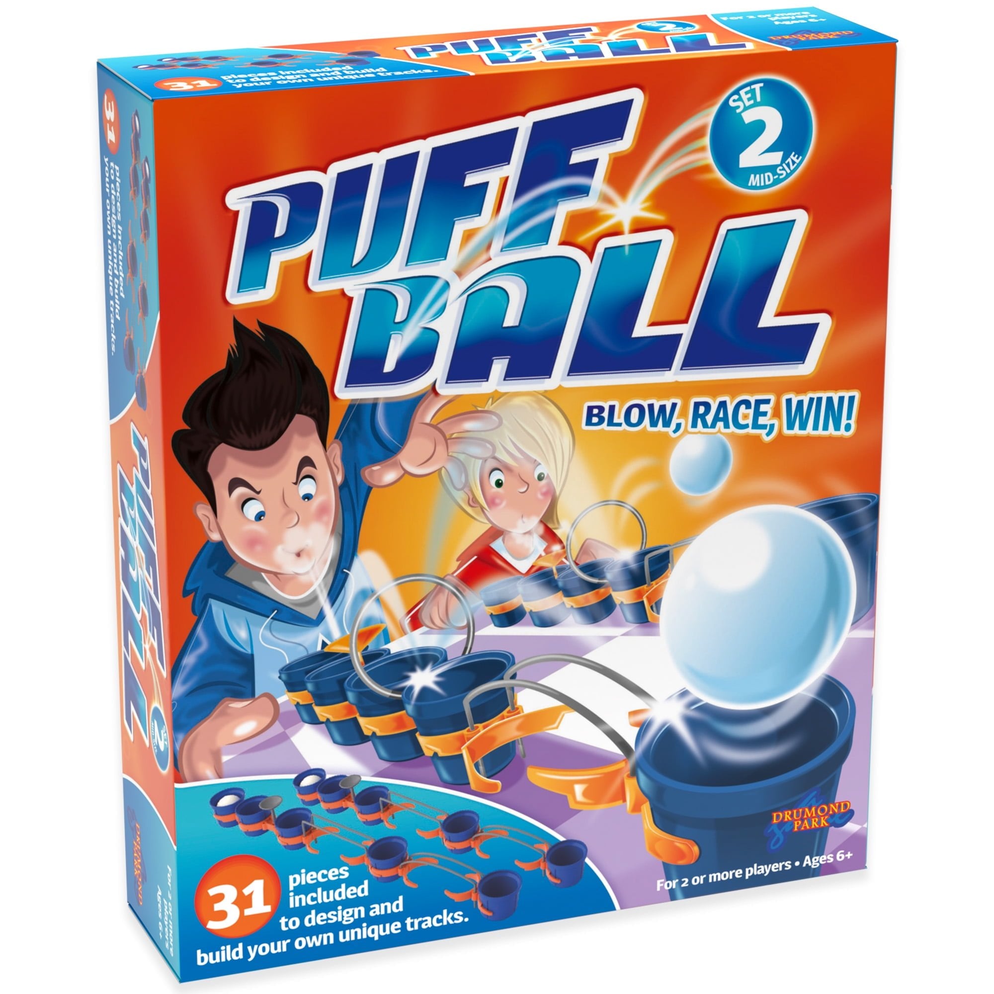 Puff Ball Party Game Mid-Size Set, 31 Pieces, Ages 6+
