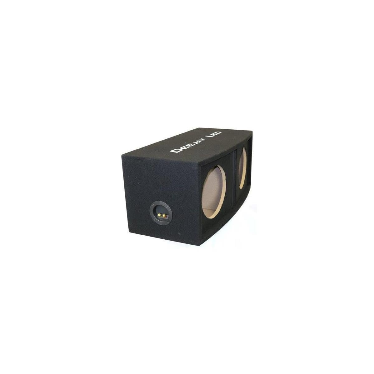 Deejay LED 10" Double Center Port Vented Round Empty Car Bass Speaker Box