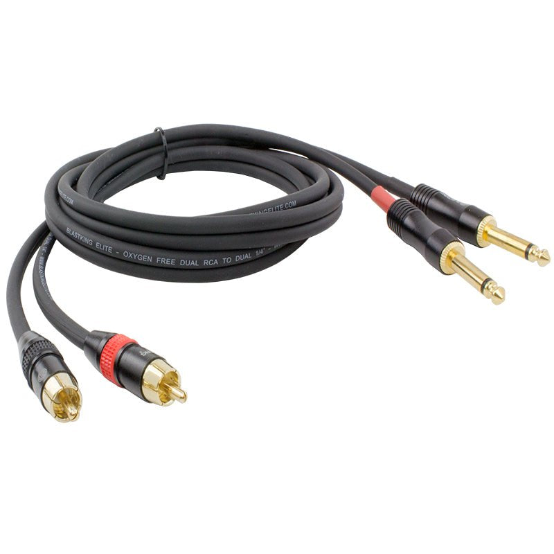 Blastking C2R2Q-6 Dual RCA to Dual 1/4" Cable – 6 ft.
