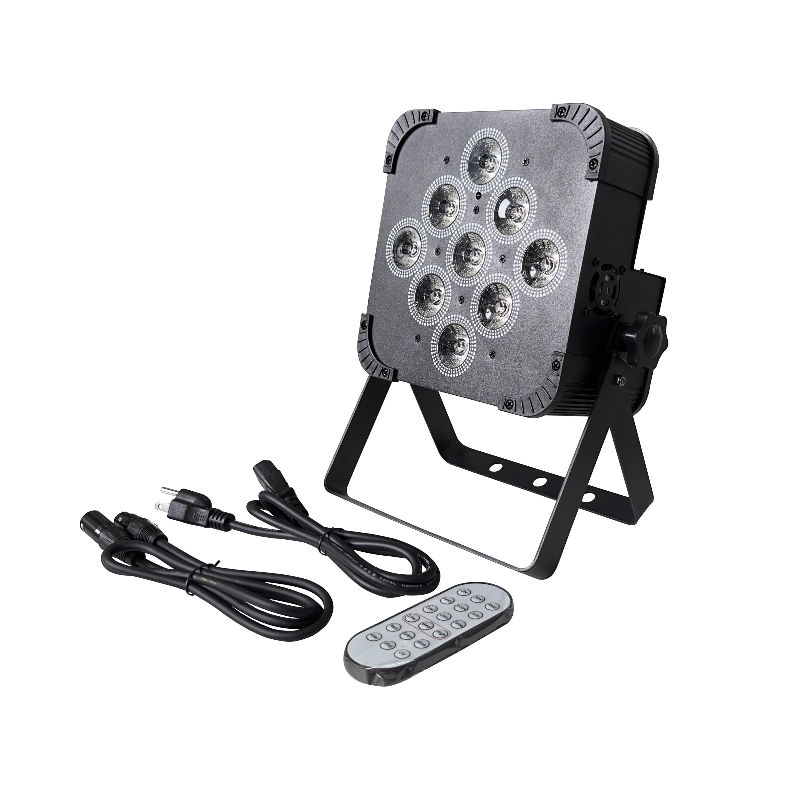 ANTAKIPRO Wireless LED Par Light, Battery Powered Dynamic Stage Lighting with 6×18W RGBWAUV LEDs, DMX512, App & Remote Control, 15°–40° Lens Options, 15h Runtime, 5.84 lb (Black)