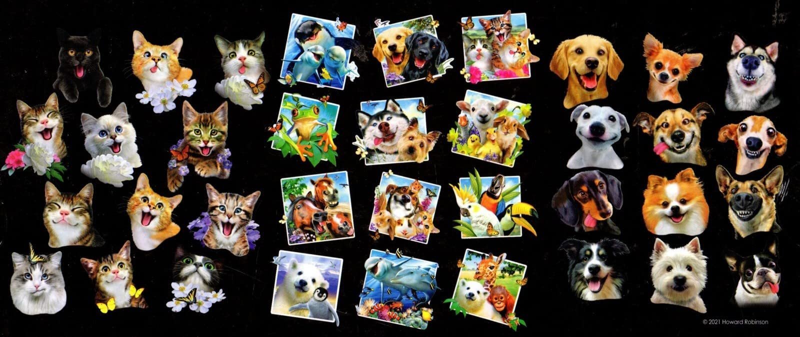 36 Selfies Shaped Puzzles -1500 Pieces Total