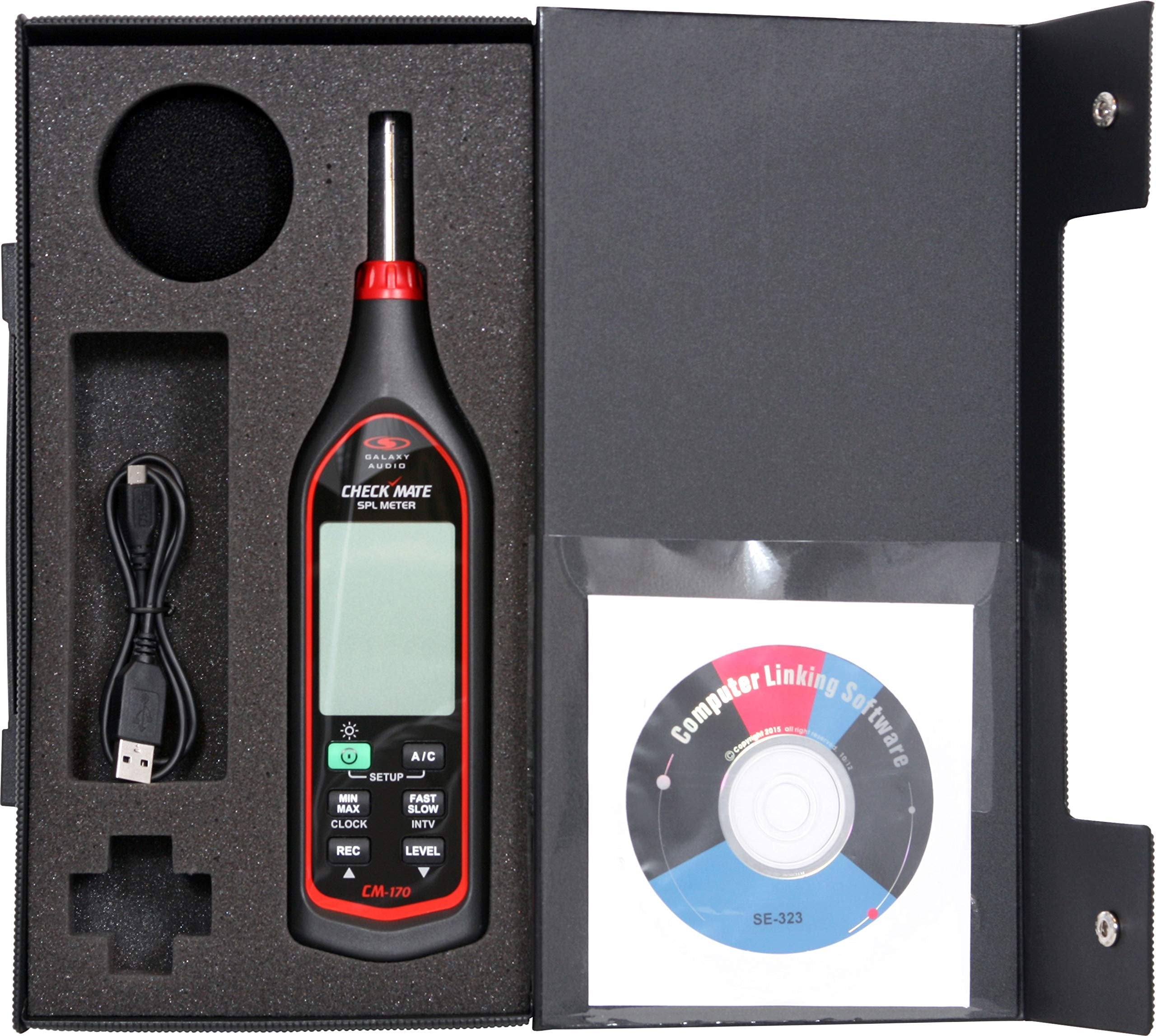 Galaxy Audio CM-170 Check Mate Handheld SPL Sound Pressure Level Meter 12X12X17