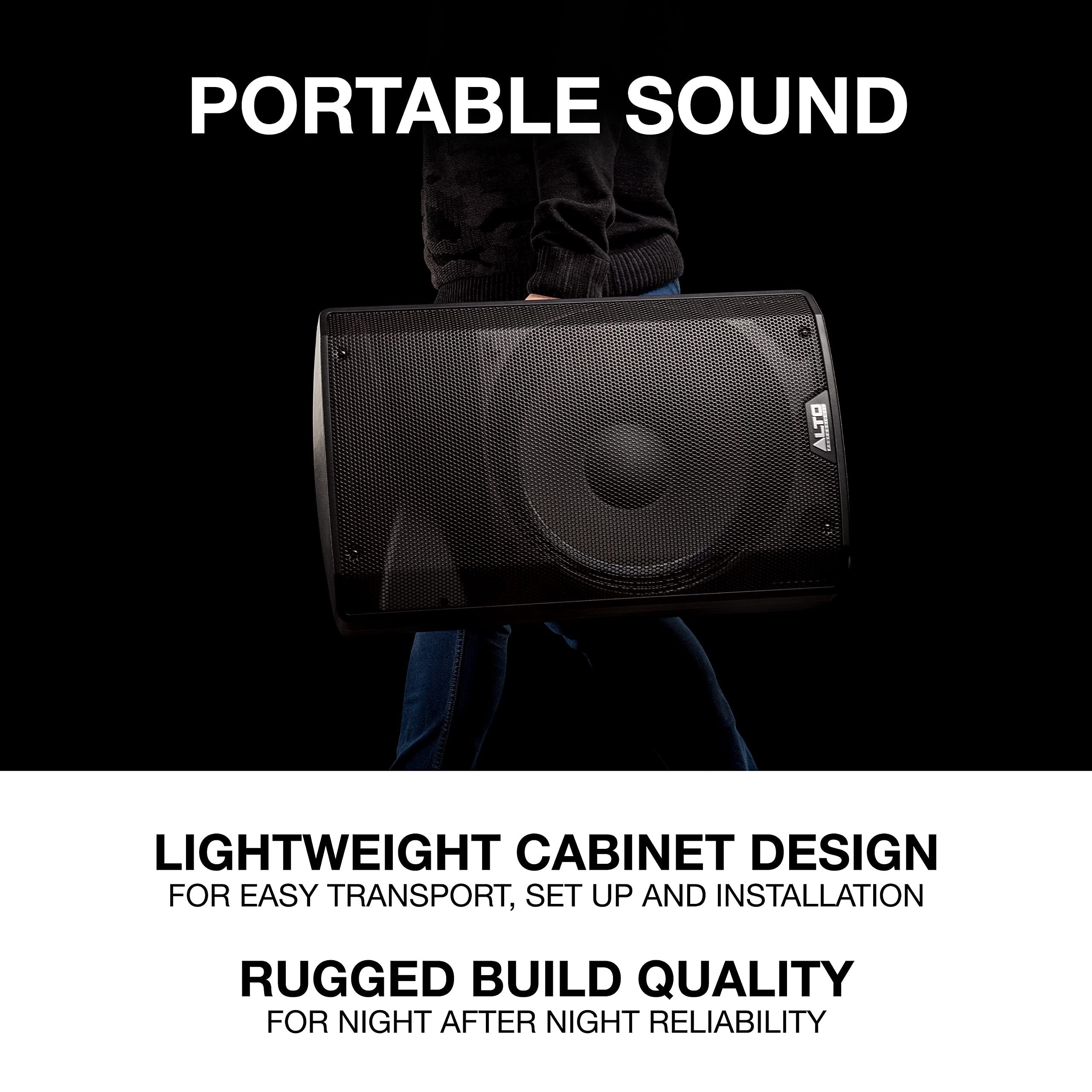Alto Professional TX315 – 700W Powered DJ Speakers, PA System with 15" 2 Way, signal limiting and switchable mic line preamp and XLR in/out
