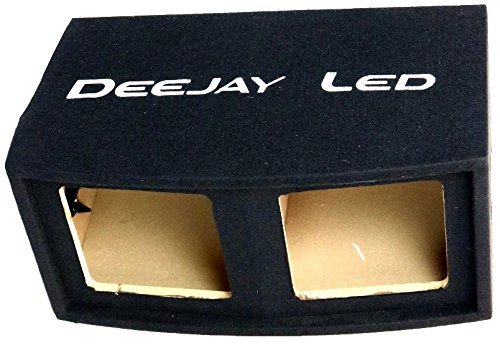 Robust Double 9-in Square Openings For Two 10-in Square Woofers Car Speaker Box 3/4 MDF Divergent Angles Isolated Chamber Design Two Sets of Side Terminals Gold Color DEEJAY LED 2X10SQUARESEALED
