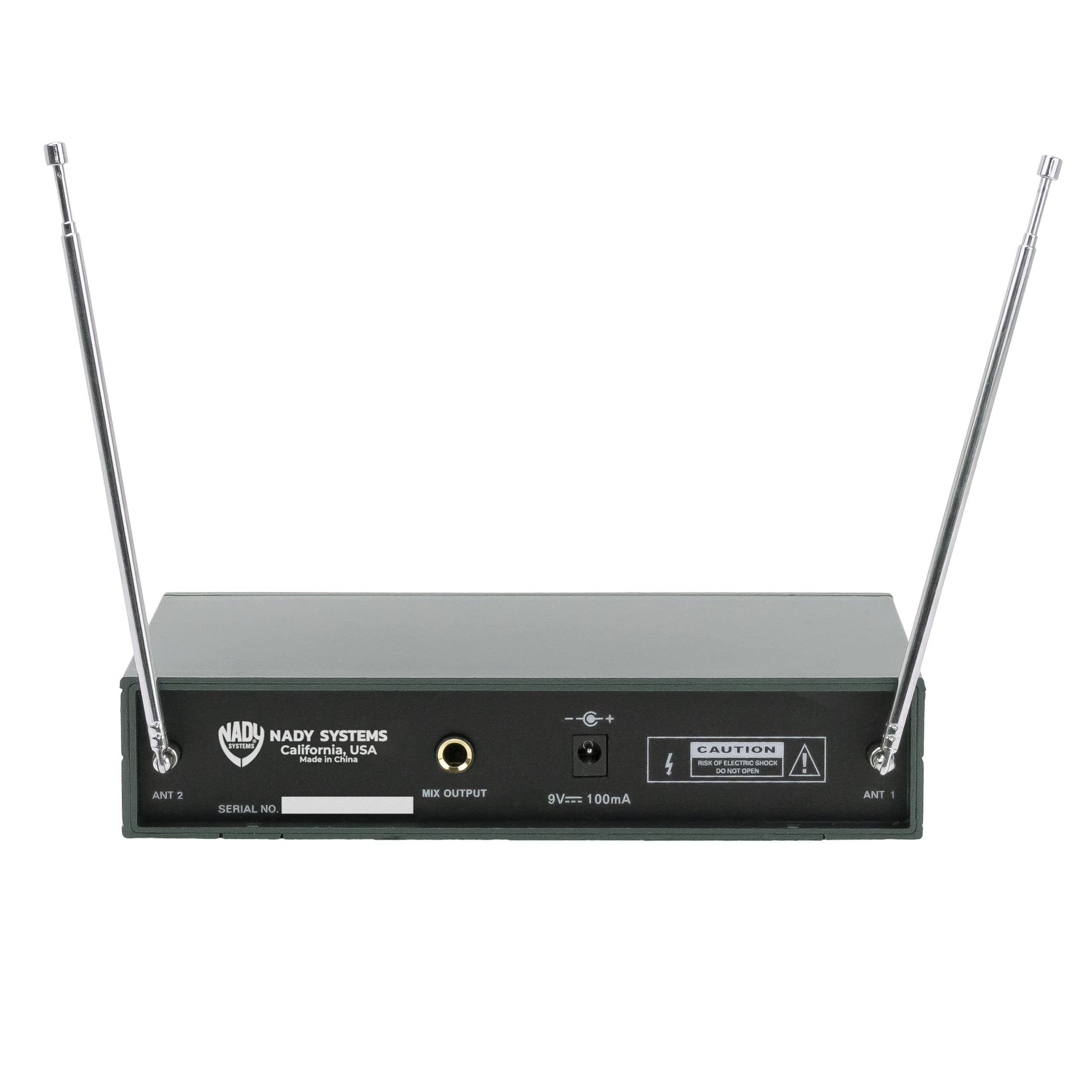 Nady DKW DUO HT B/D VHF Dual Wireless Handheld Microphone System – includes 2 microphones, AC adapter and audio cable – Easy setup – Karaoke, performance, presentation, public address