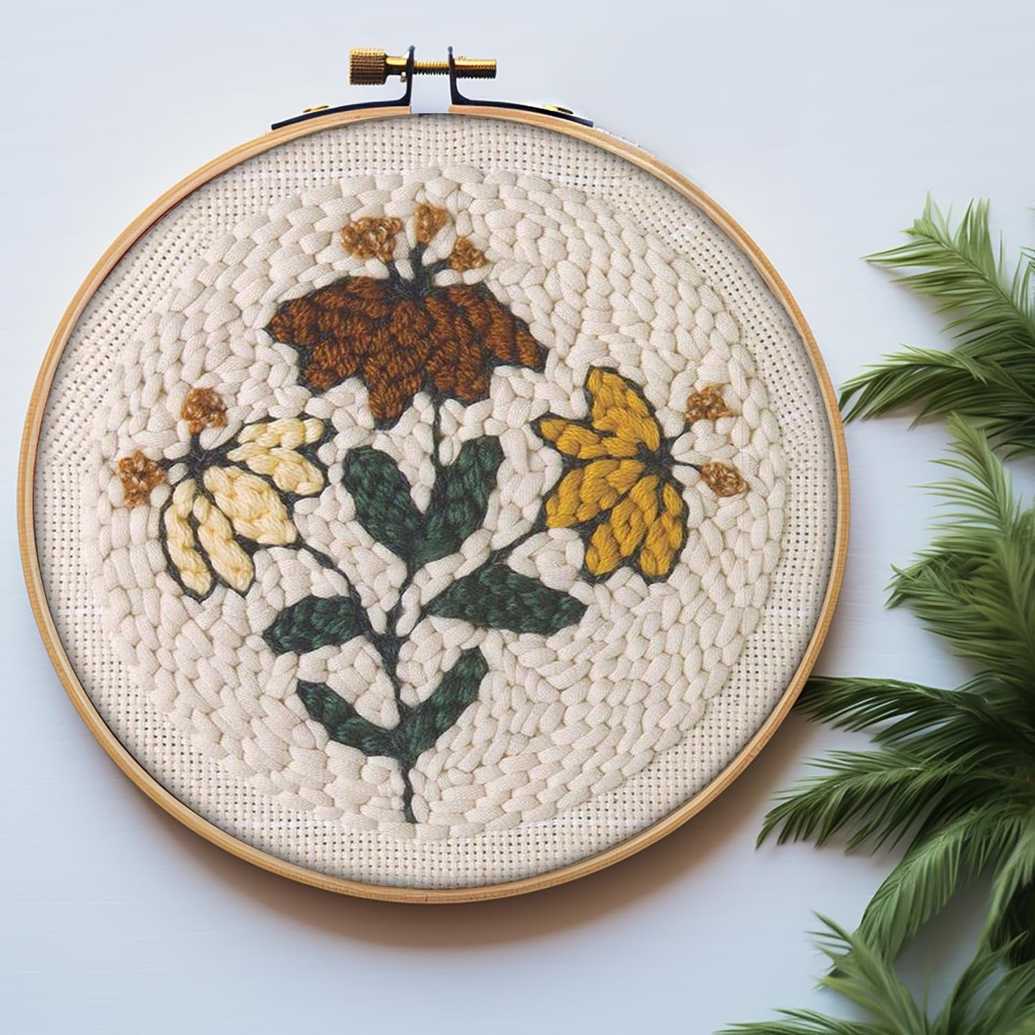 Leisure Arts Mini Maker Punch Needle Kit, Yellow