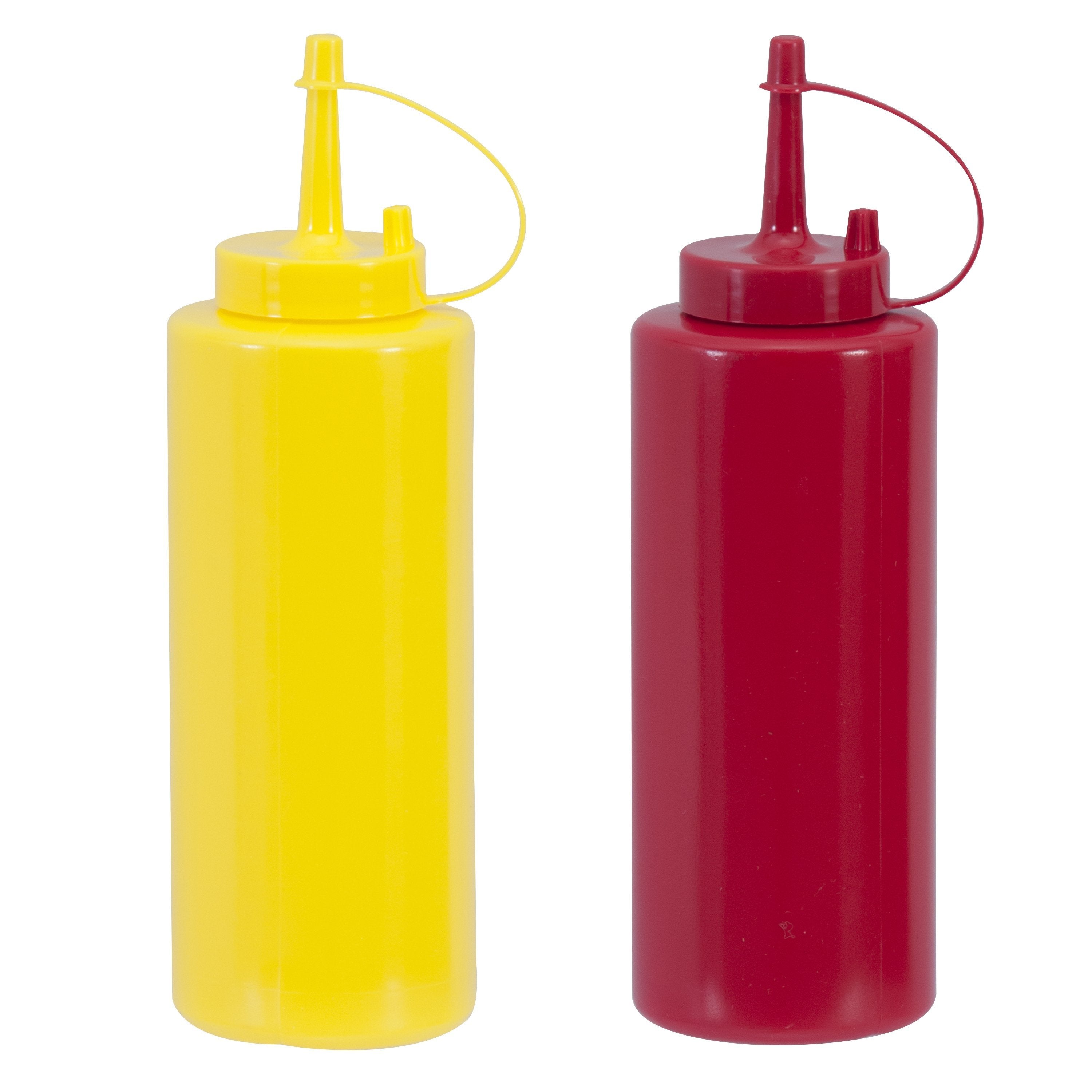Ketchup & Mustard Dispenser Bottles, 2 Count