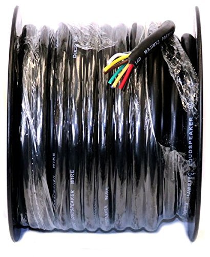 High Performance 100 Feet Of Four Conductor 14 Gauge Cable In Black Flexible Casing Cca Conductor Can Be Used For Speakers Or Other Electrical Applications DEEJAYLED TBH148C100