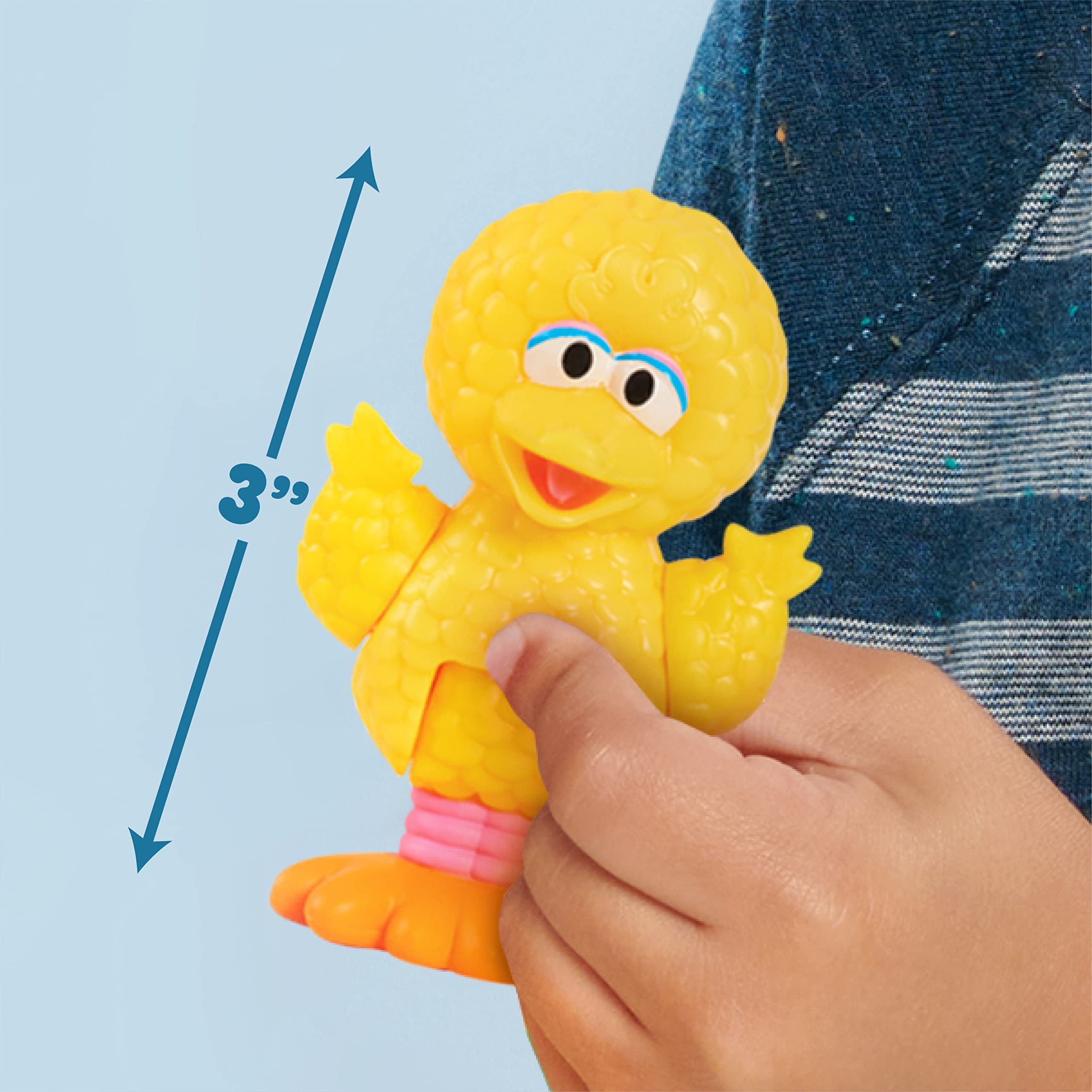 Sesame Street Neighborhood Friends, 6-piece Poseable Figurines, Officially Licensed Kids Toys for Ages 2 Up by Just Play