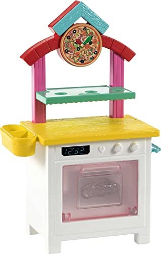 Barbie Chelsea Can Be Doll & Playset, Brunette Pizza Chef Small Doll with Pizza Oven, Food Pieces, Chef's Hat & More Themed Accessories