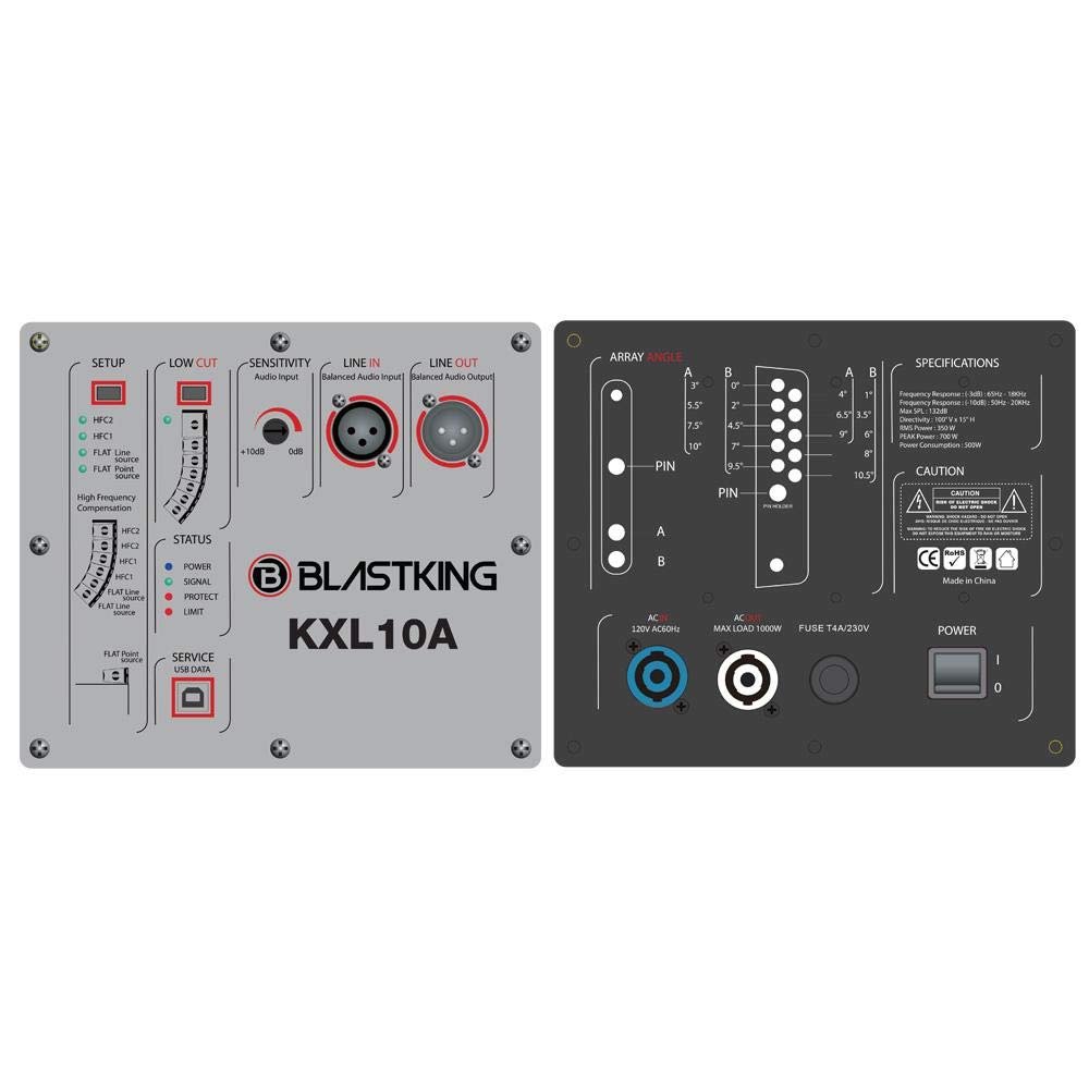 BLASTKING KXL10A 10 inch 700 Watts Active Line Array Module