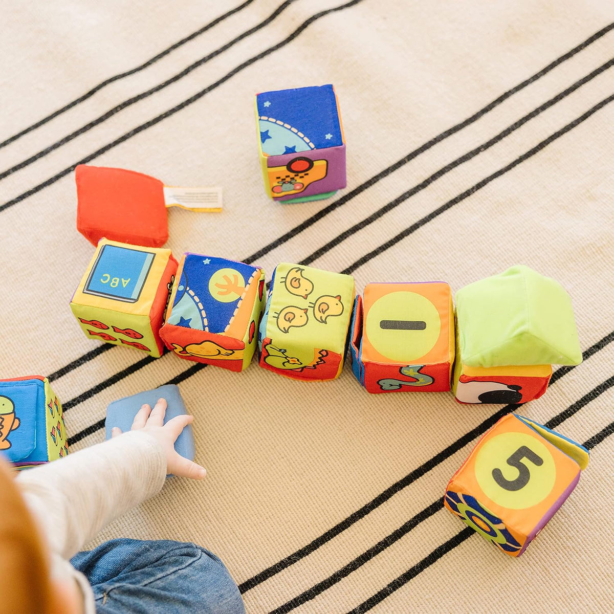 Melissa & Doug K's Kids Match and Build Soft Blocks Set